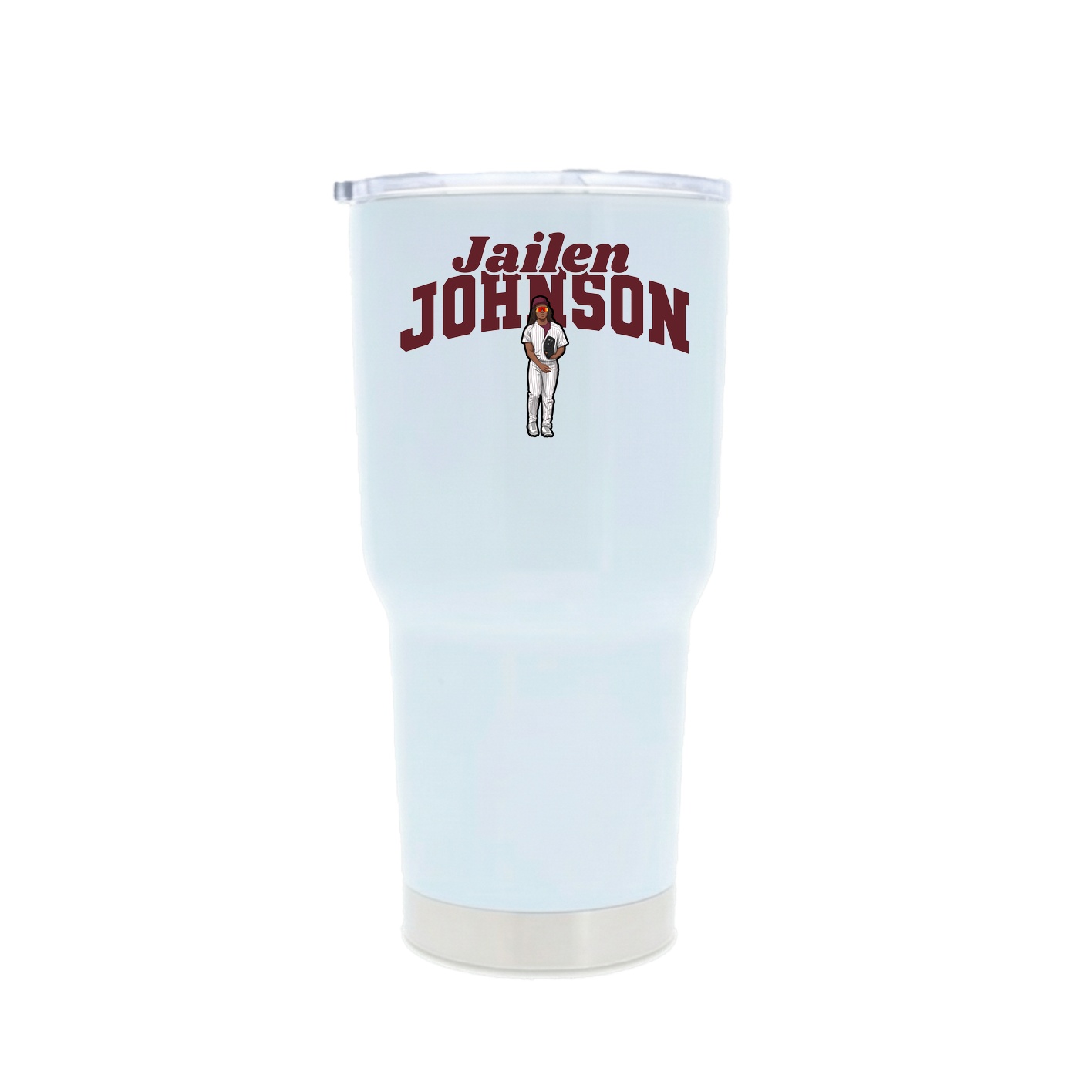 30oz Stainless Steel Tumbler — Signature Arch in White