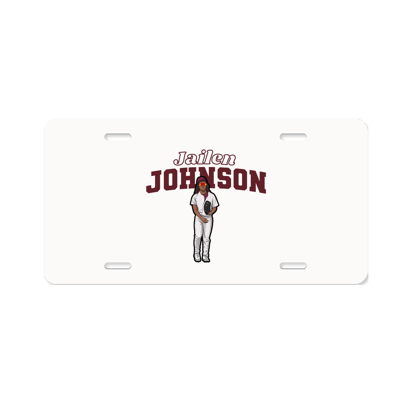 License Plate — Name Arch in Classic