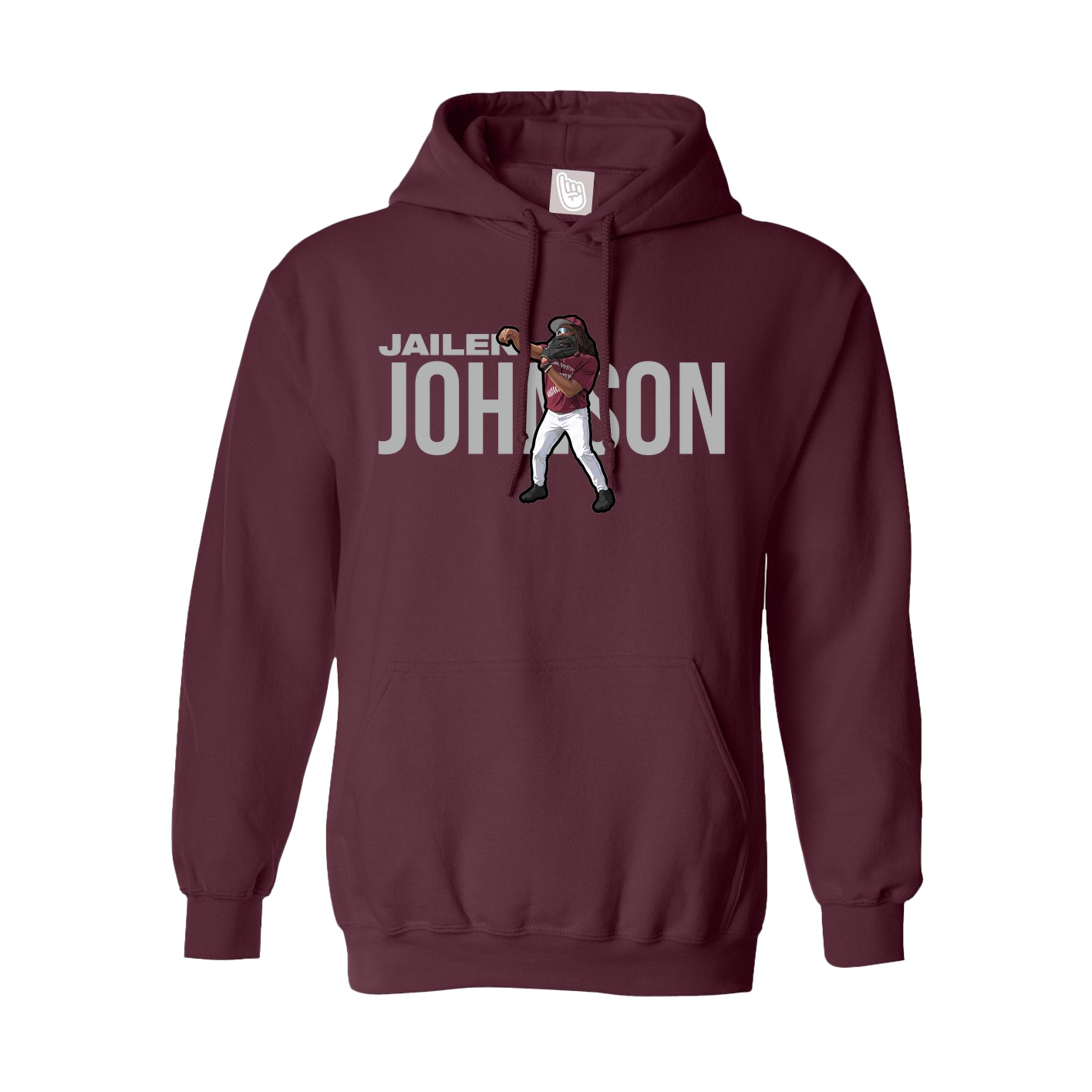 Hoodie — Player Name in Maroon
