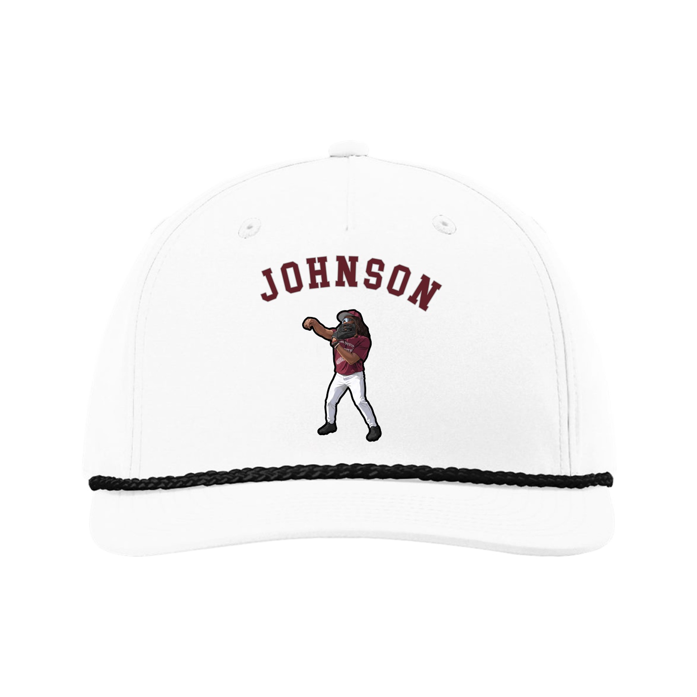 Five-Panel Classic Rope Cap — Shirsey Arch in White