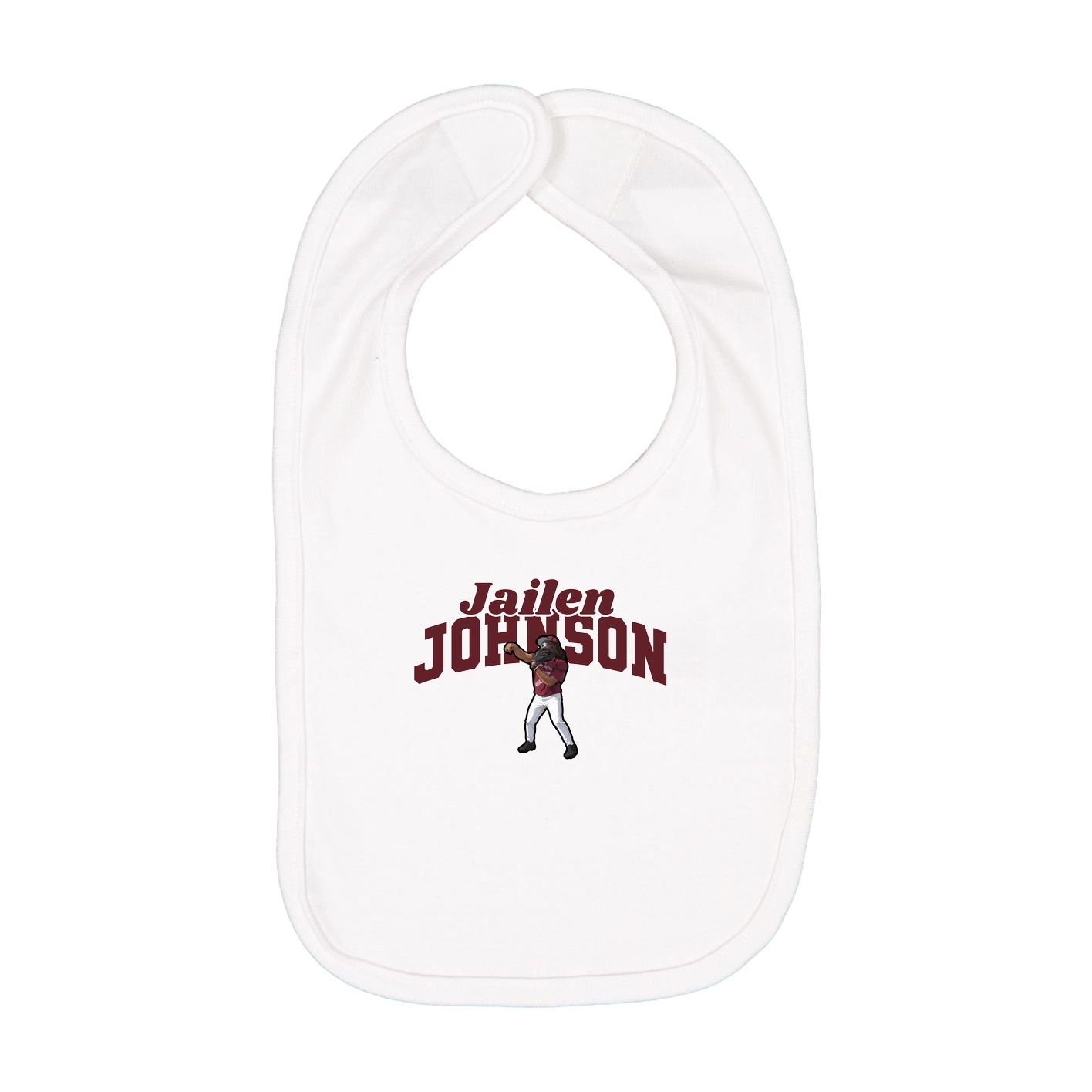 Infant Bib — Signature Arch in White