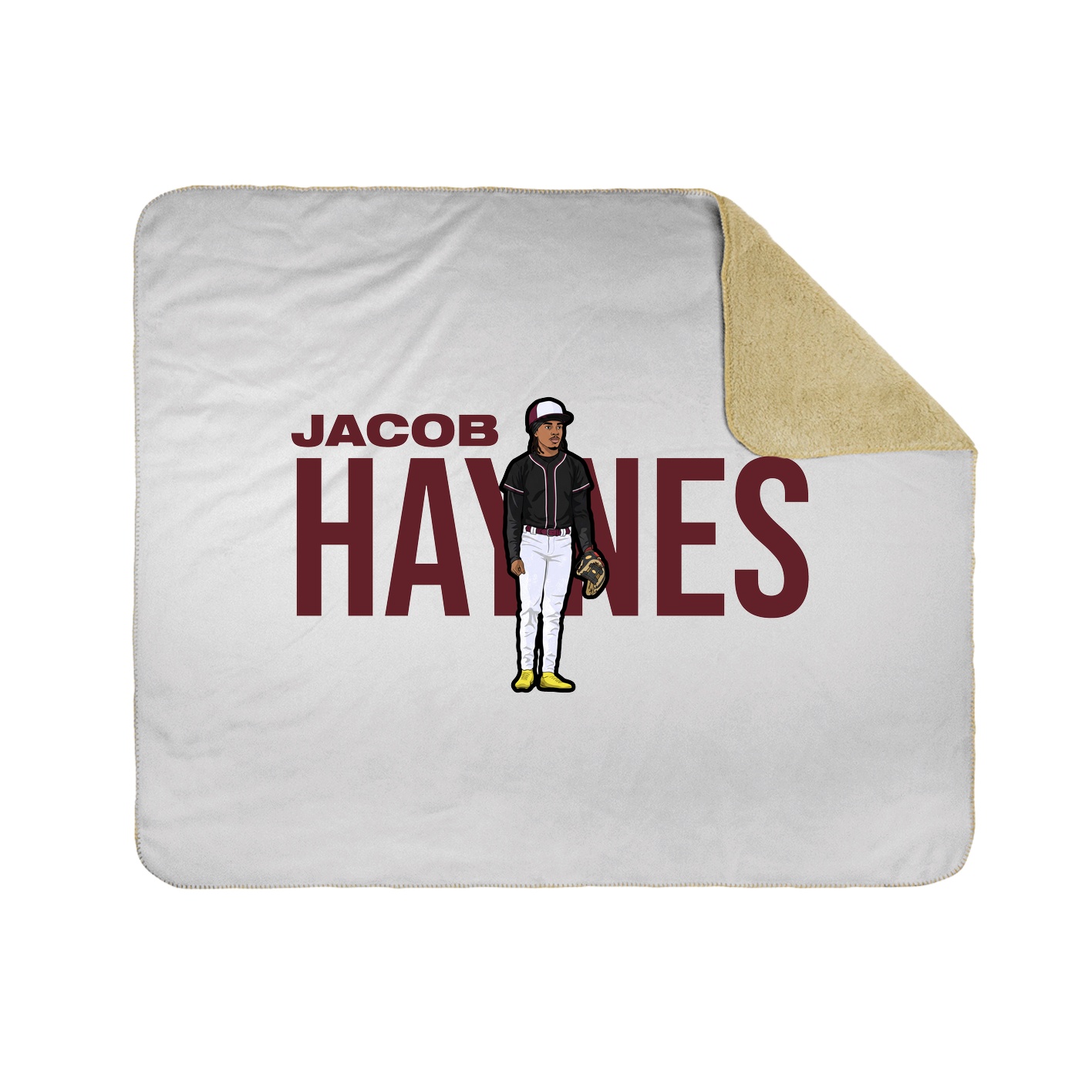 Throw Blanket — Player Name in White