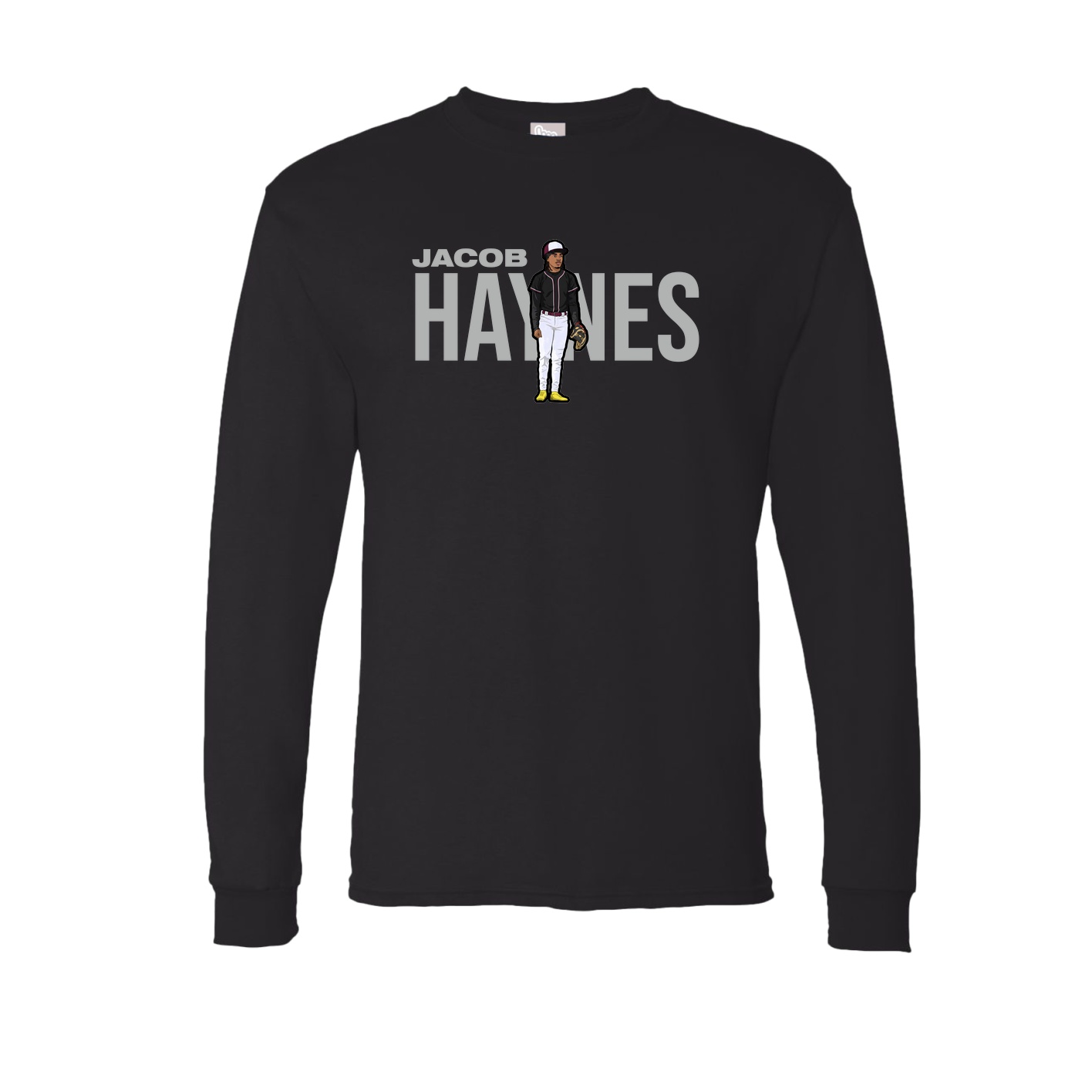 Long Sleeve Tee — Player Name in Black