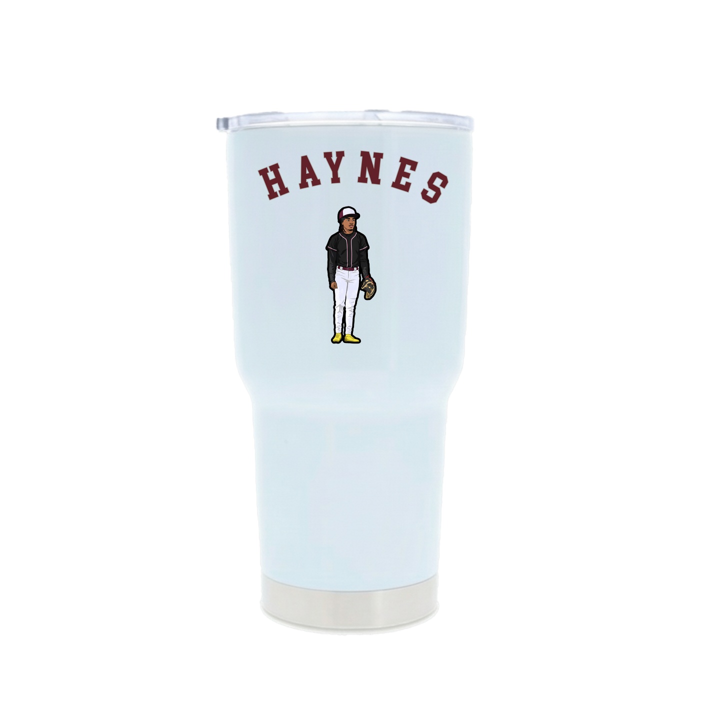 30oz Stainless Steel Tumbler — Shirsey Arch in White