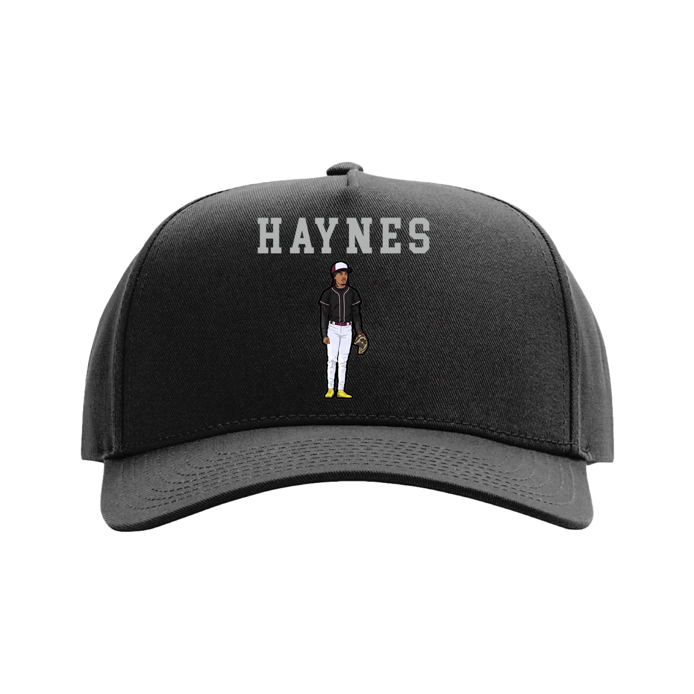Full Fabric Five-Panel Champ Cap — Shirsey in Black