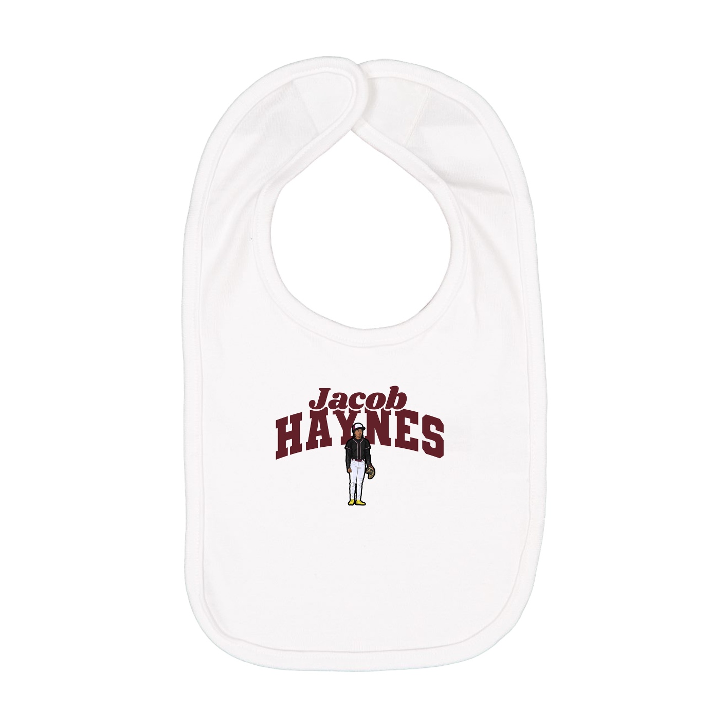 Infant Bib — Signature Arch in White