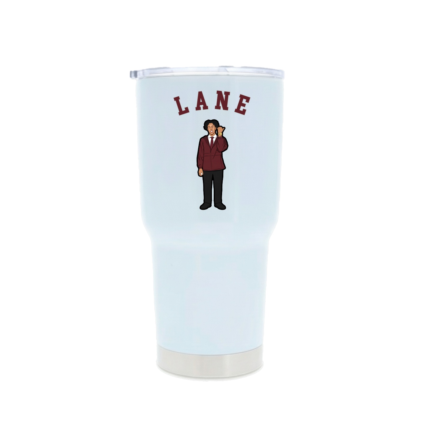 30oz Stainless Steel Tumbler — Shirsey Arch in White