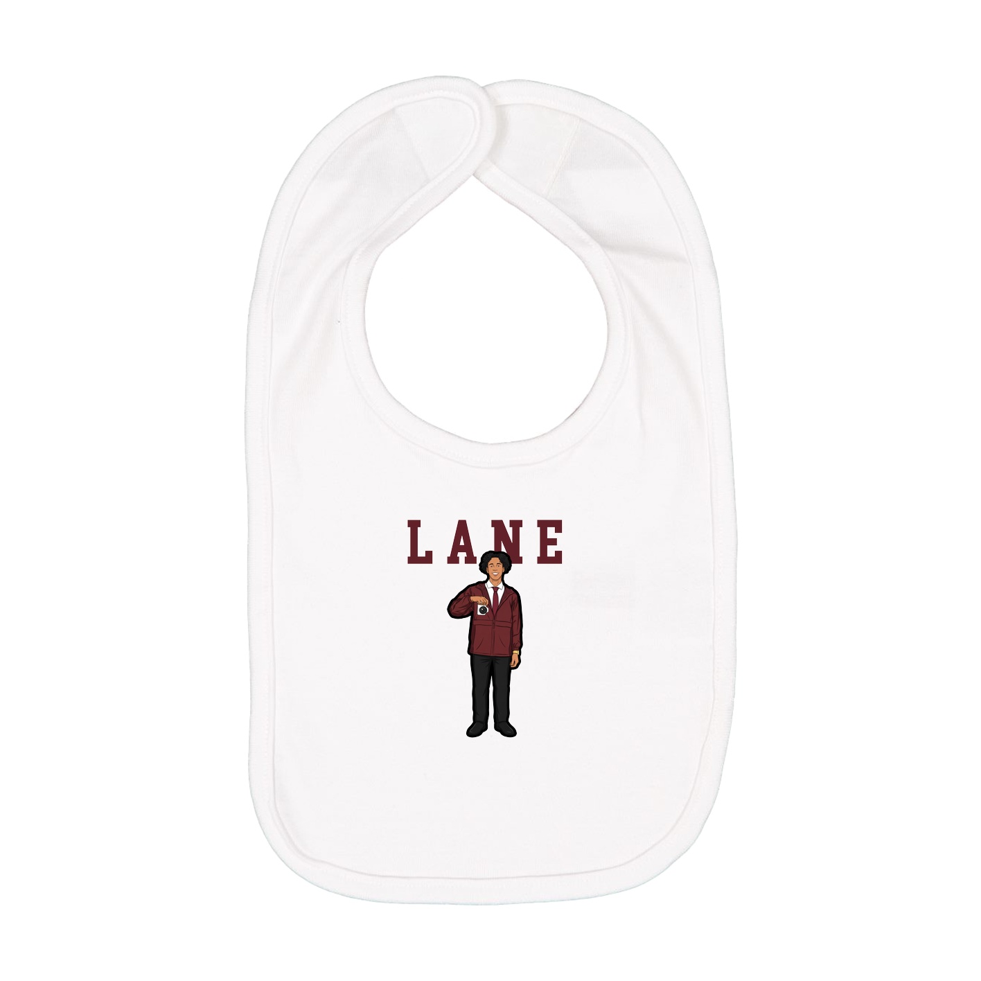 Infant Bib — Shirsey in White