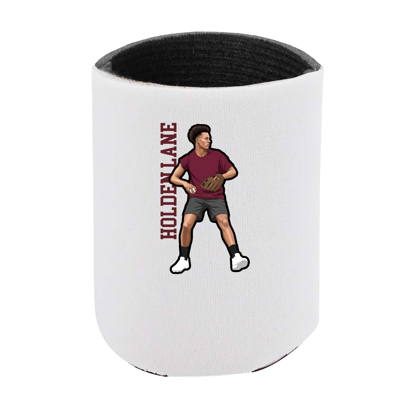 Can Holder — Name Vertical in White
