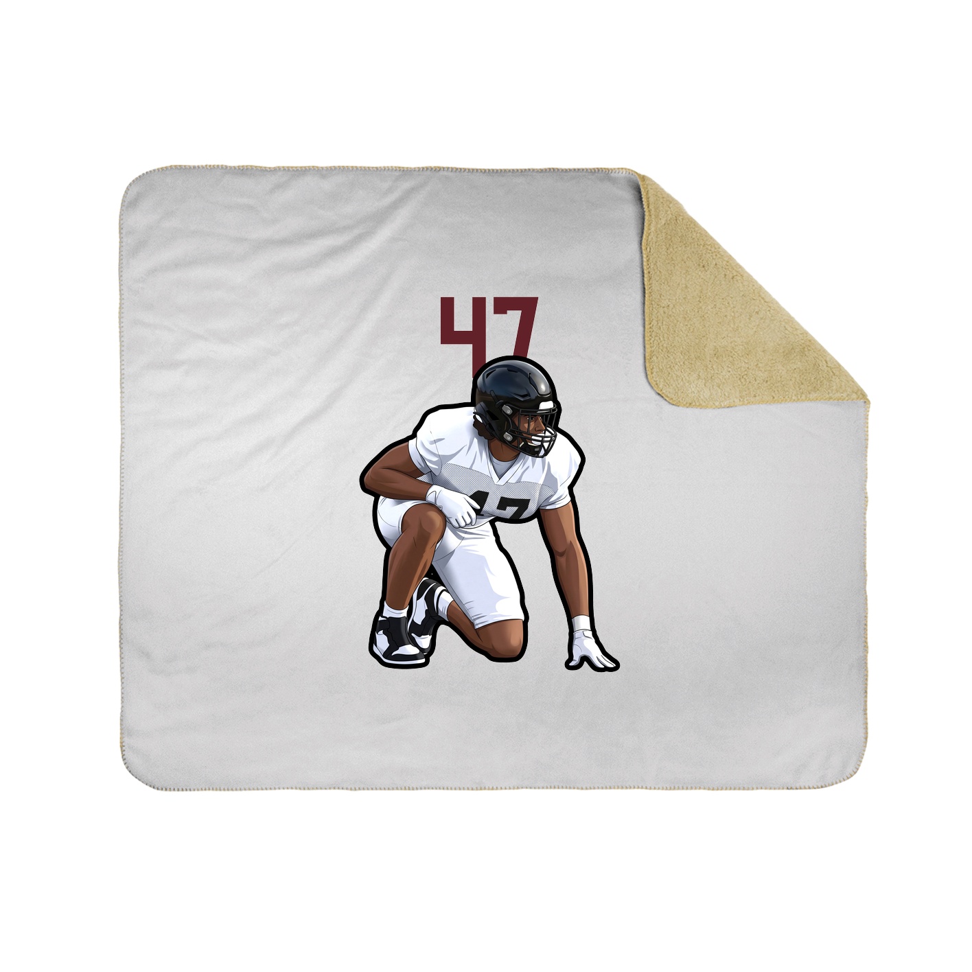Throw Blanket — Number Top in White
