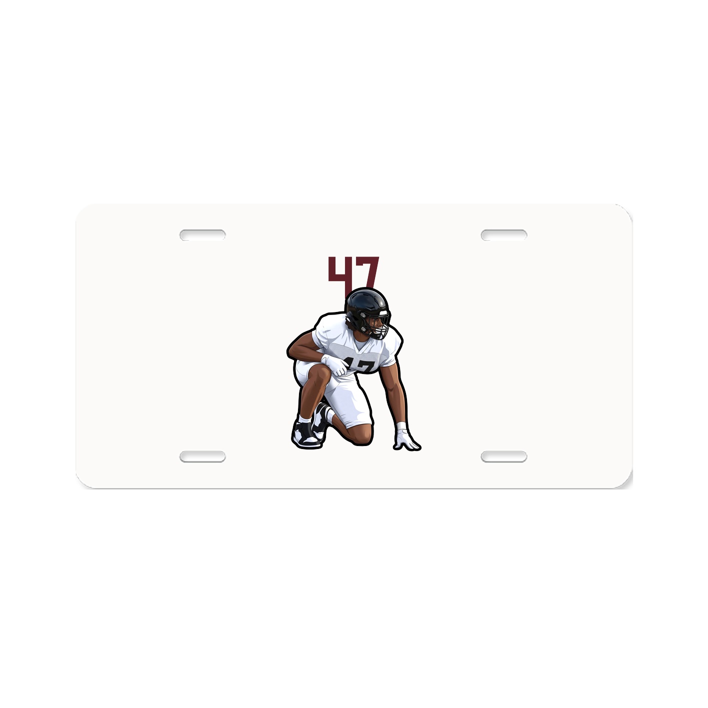License Plate — Number Top in Classic