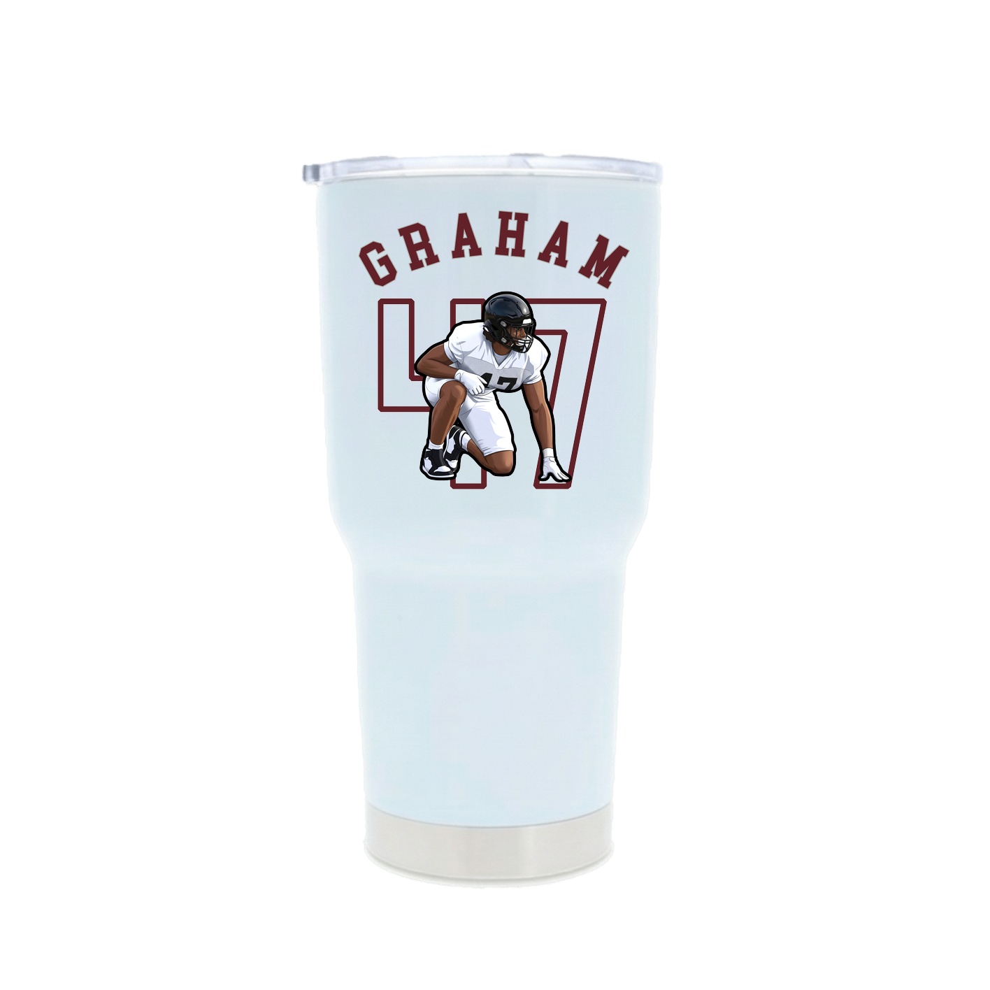 30oz Stainless Steel Tumbler — Shirsey Arch in White