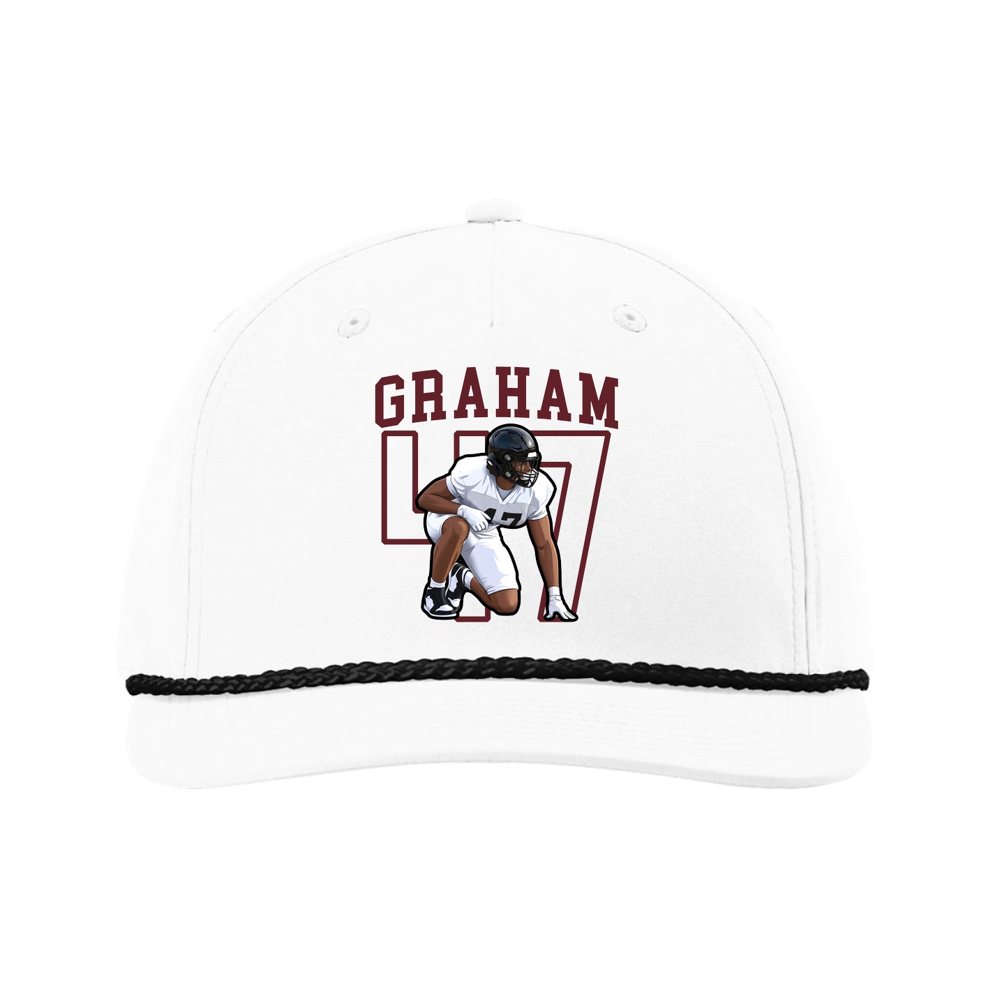 Five-Panel Classic Rope Cap — Shirsey in White