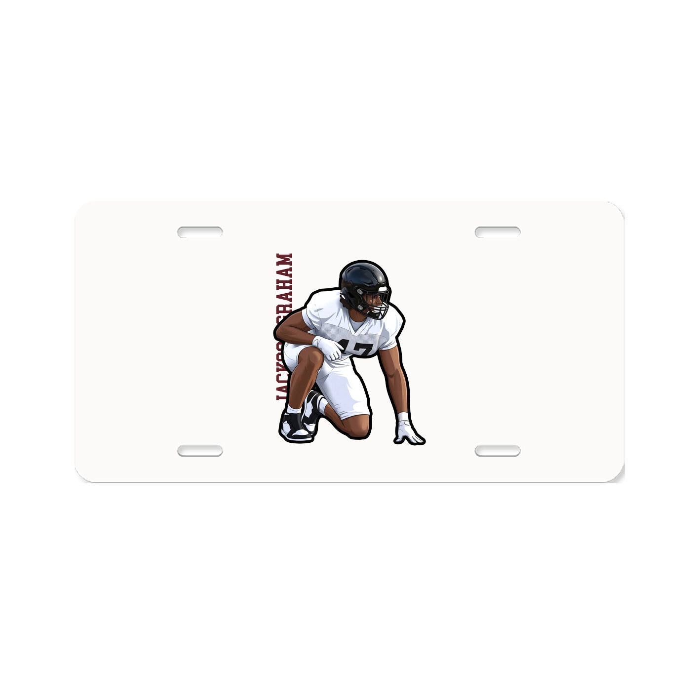 License Plate — Name Vertical in Classic