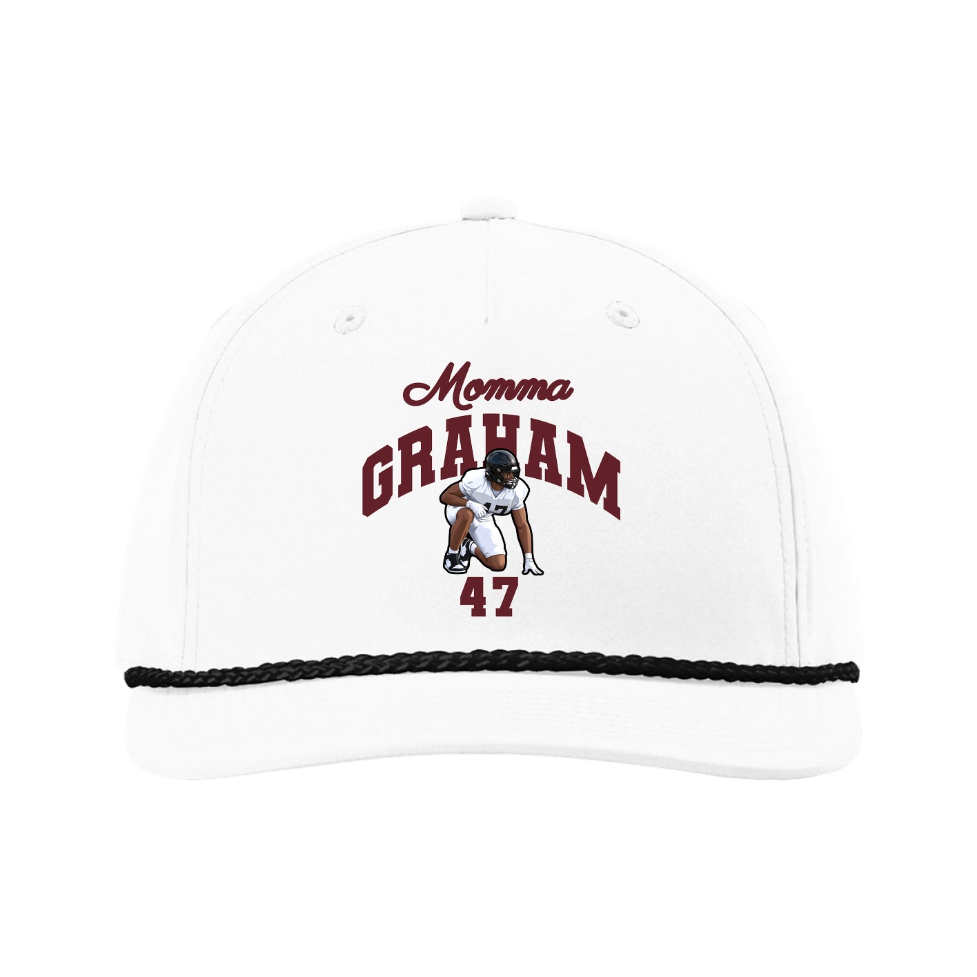 Five-Panel Classic Rope Cap — Mothers Day Arch in White