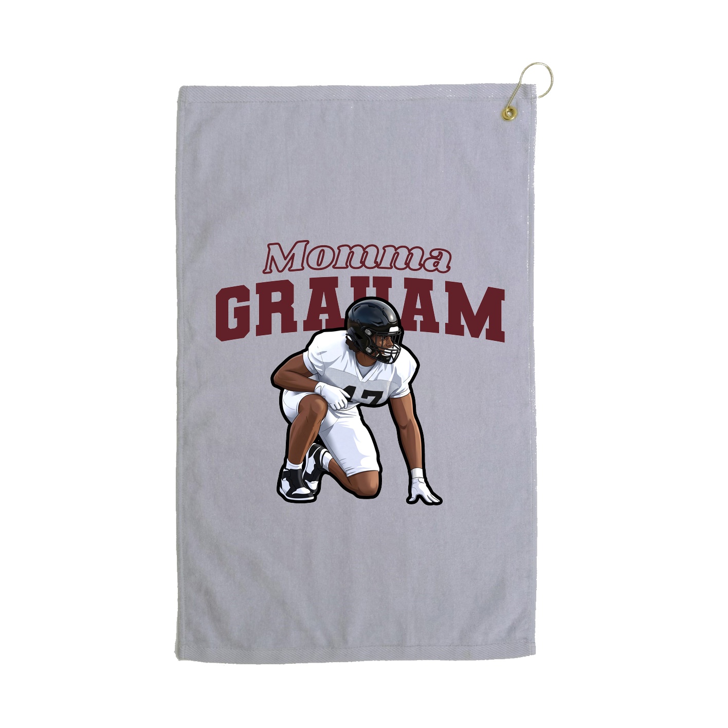 Golf Towel — Mothers Day Block in Grey
