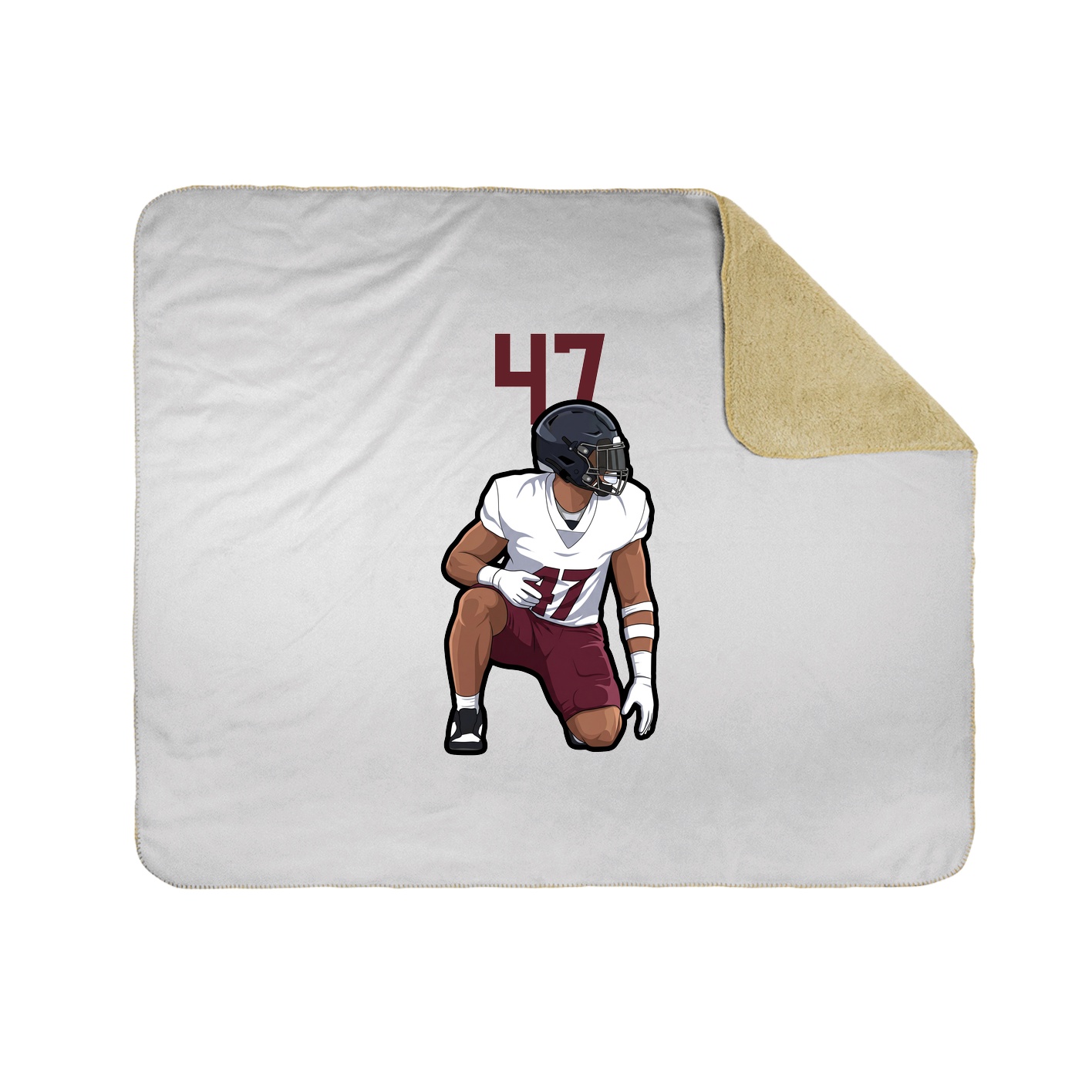 Throw Blanket — Number Top in White