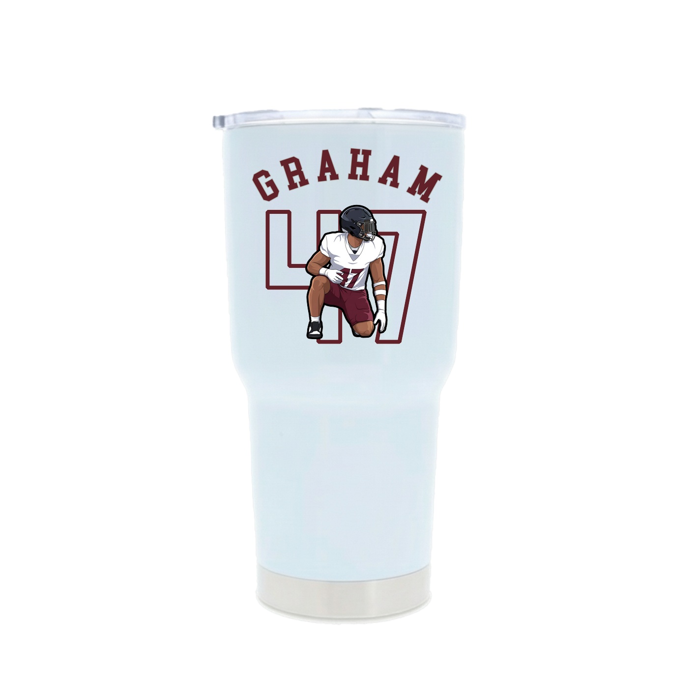 30oz Stainless Steel Tumbler — Shirsey Arch in White