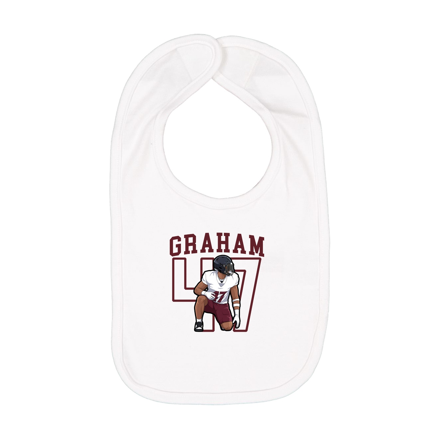 Infant Bib — Shirsey in White
