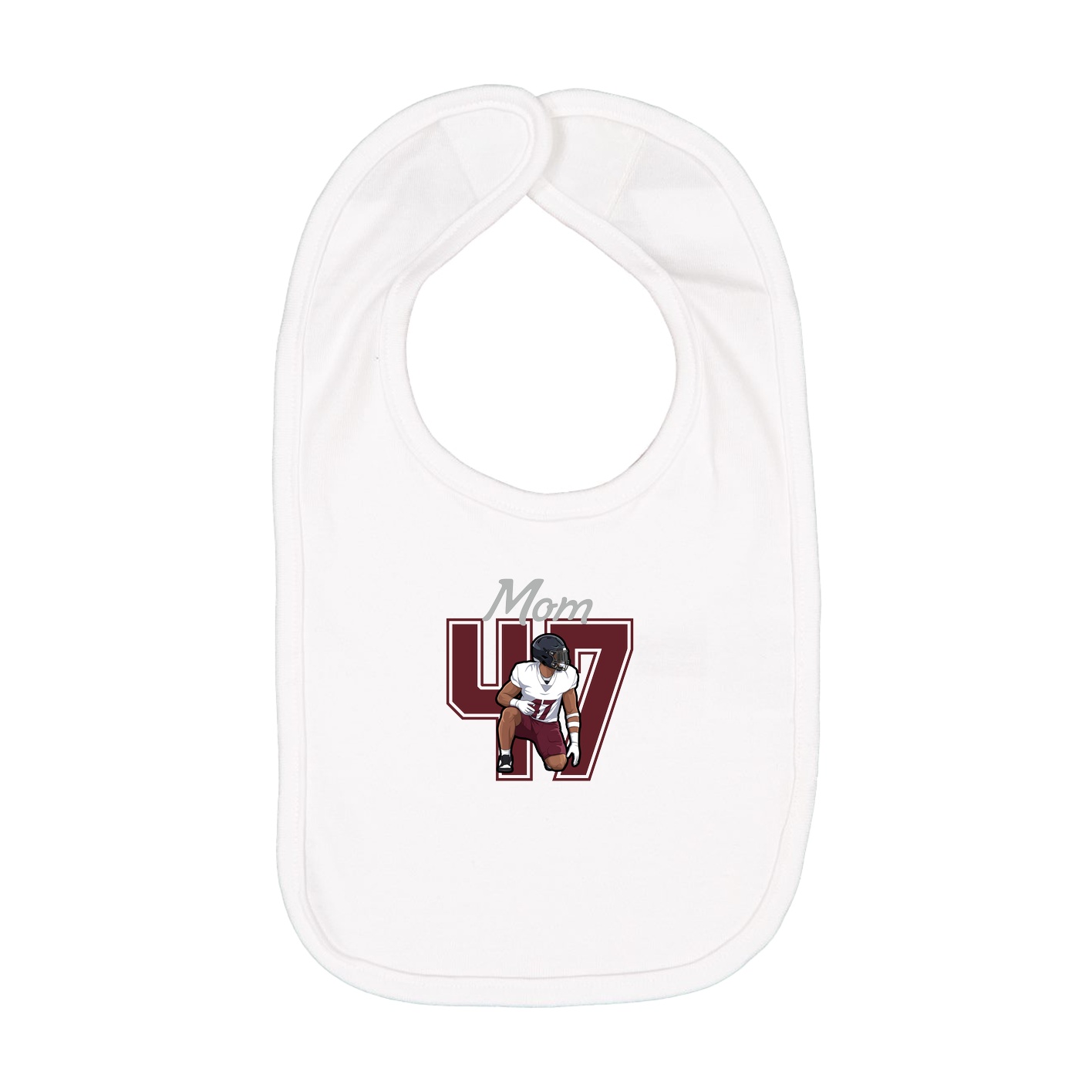 Infant Bib — Mothers Day Shirsey in White