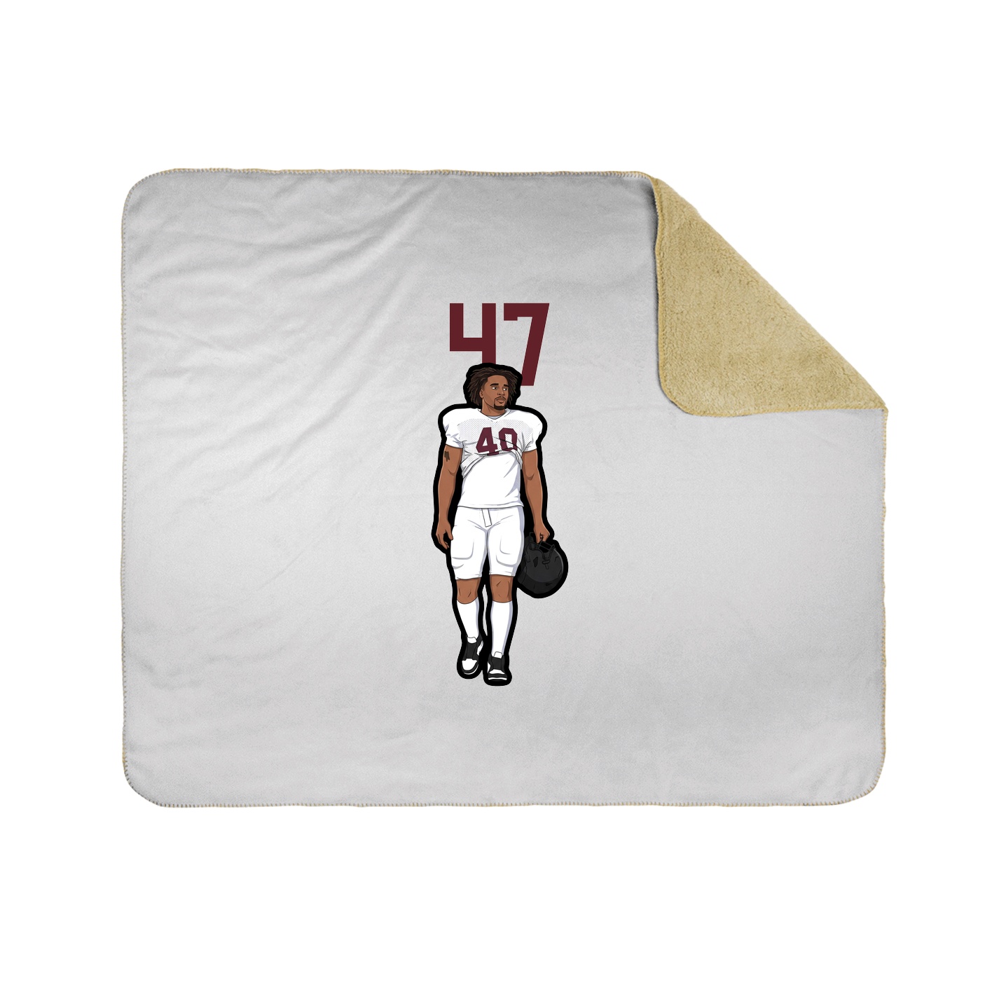 Throw Blanket — Number Top in White