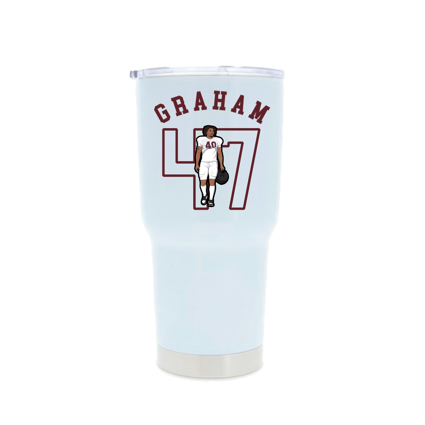 30oz Stainless Steel Tumbler — Shirsey Arch in White