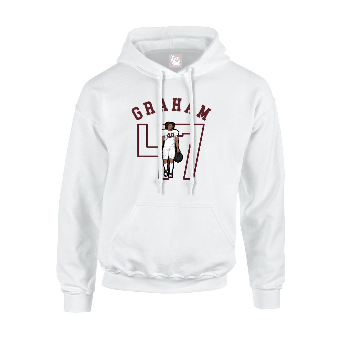 Youth Hoodie — Shirsey Arch in White
