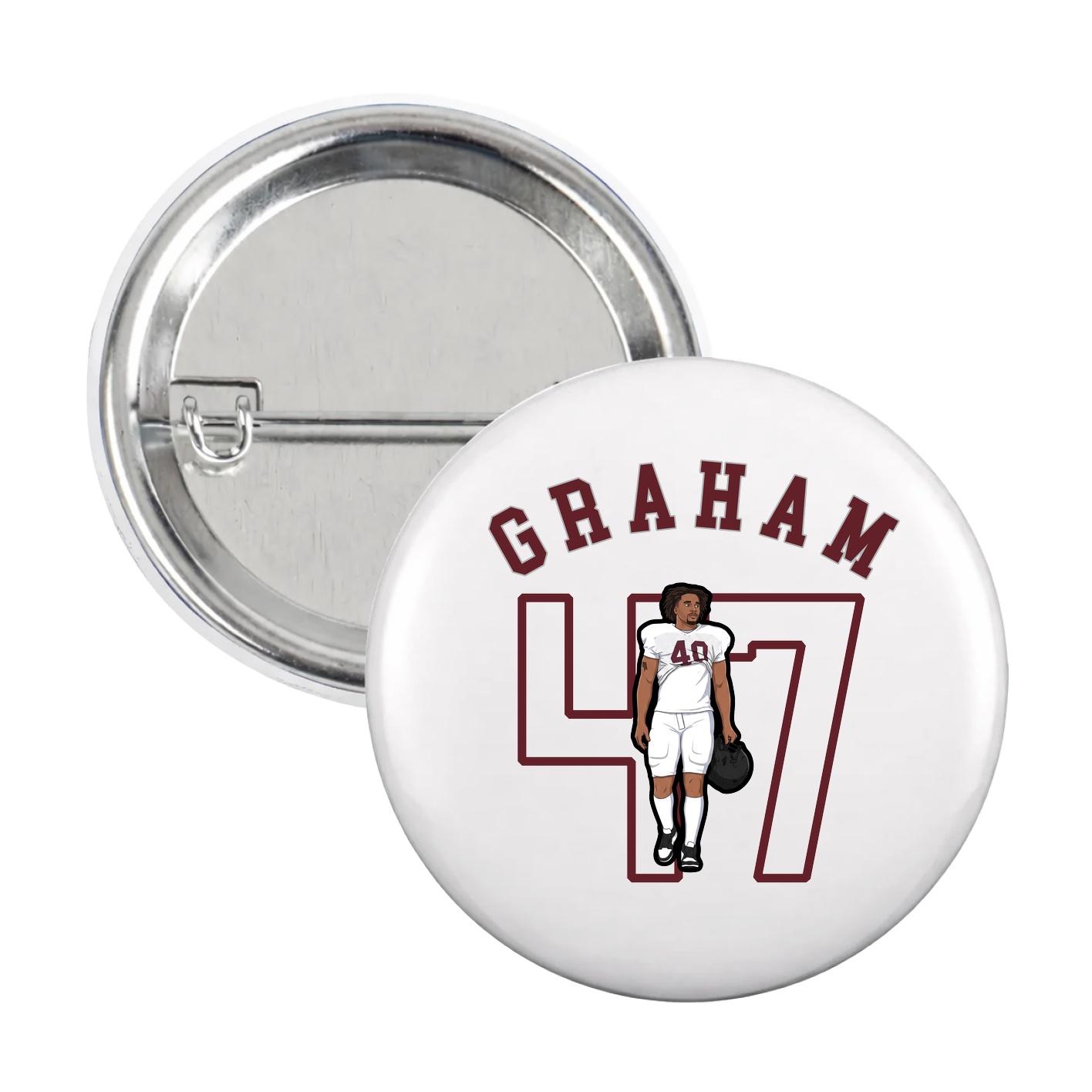 Game Day Button — Shirsey Arch in White