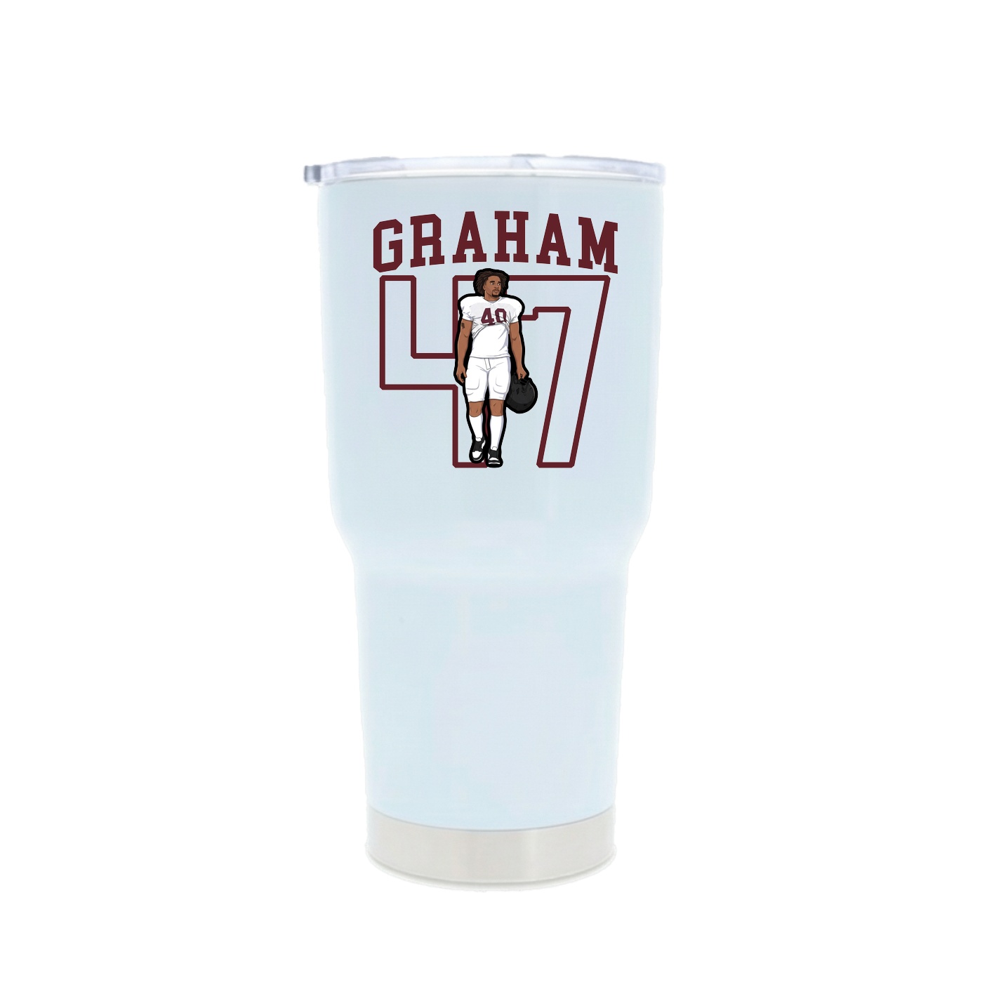 30oz Stainless Steel Tumbler — Shirsey in White