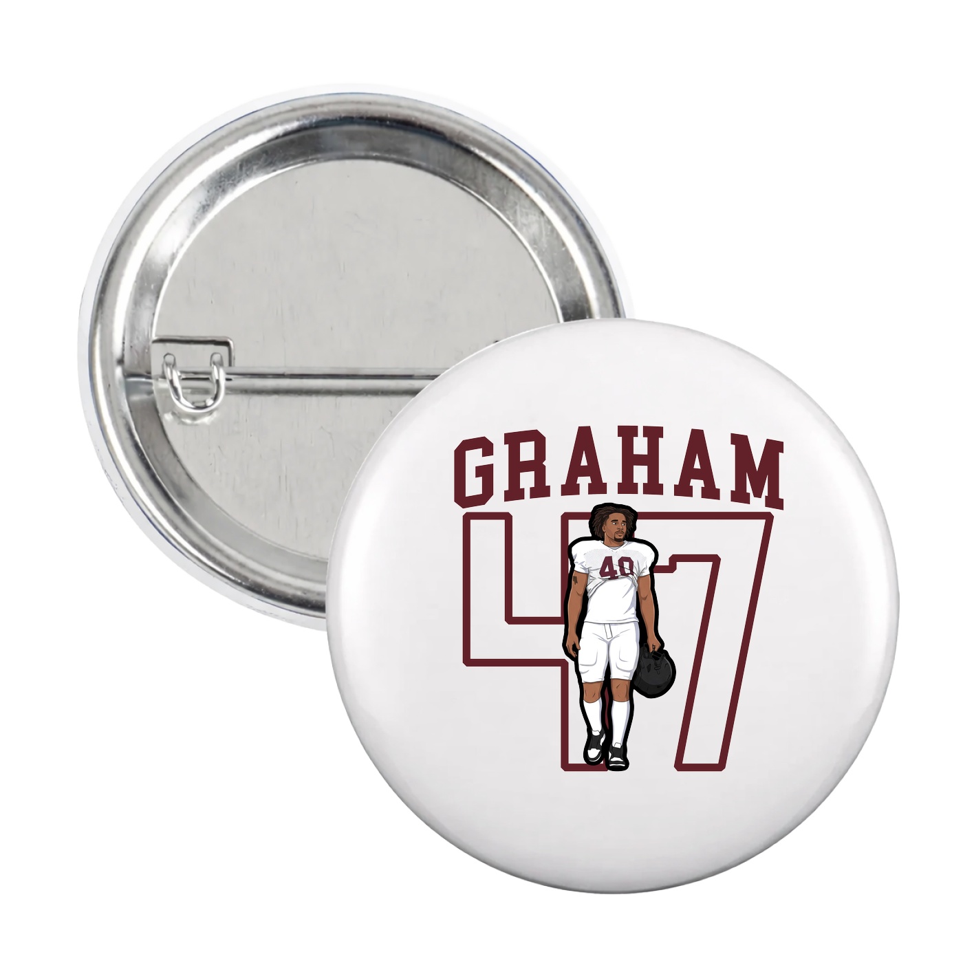 Game Day Button — Shirsey in White