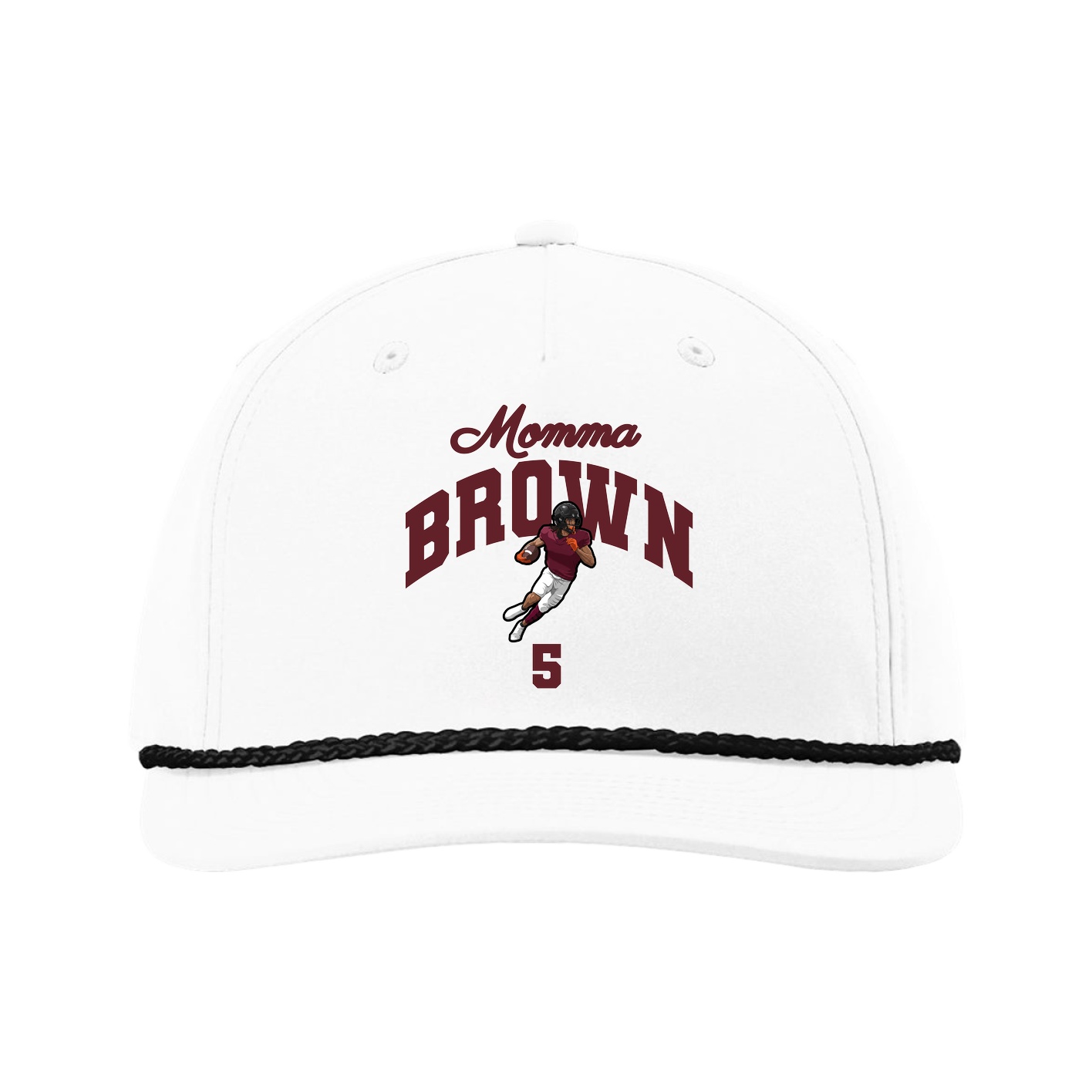 Five-Panel Classic Rope Cap — Mothers Day Arch in White