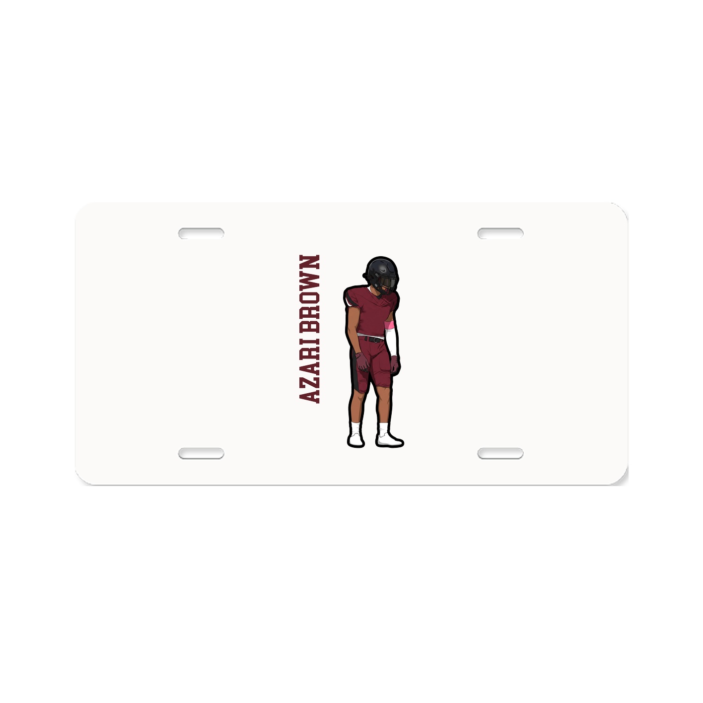 License Plate — Name Vertical in Classic