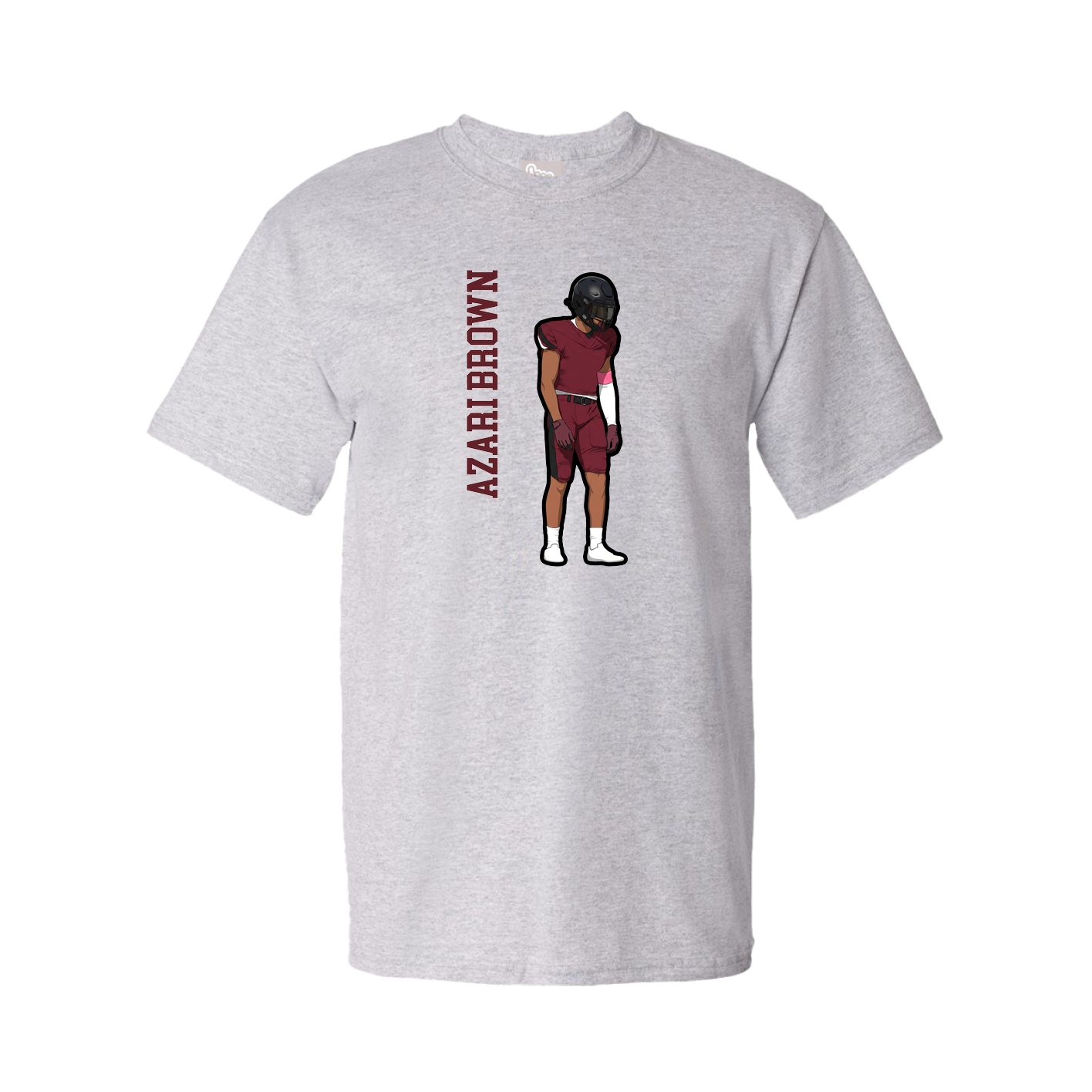 Tee — Name Vertical in Grey