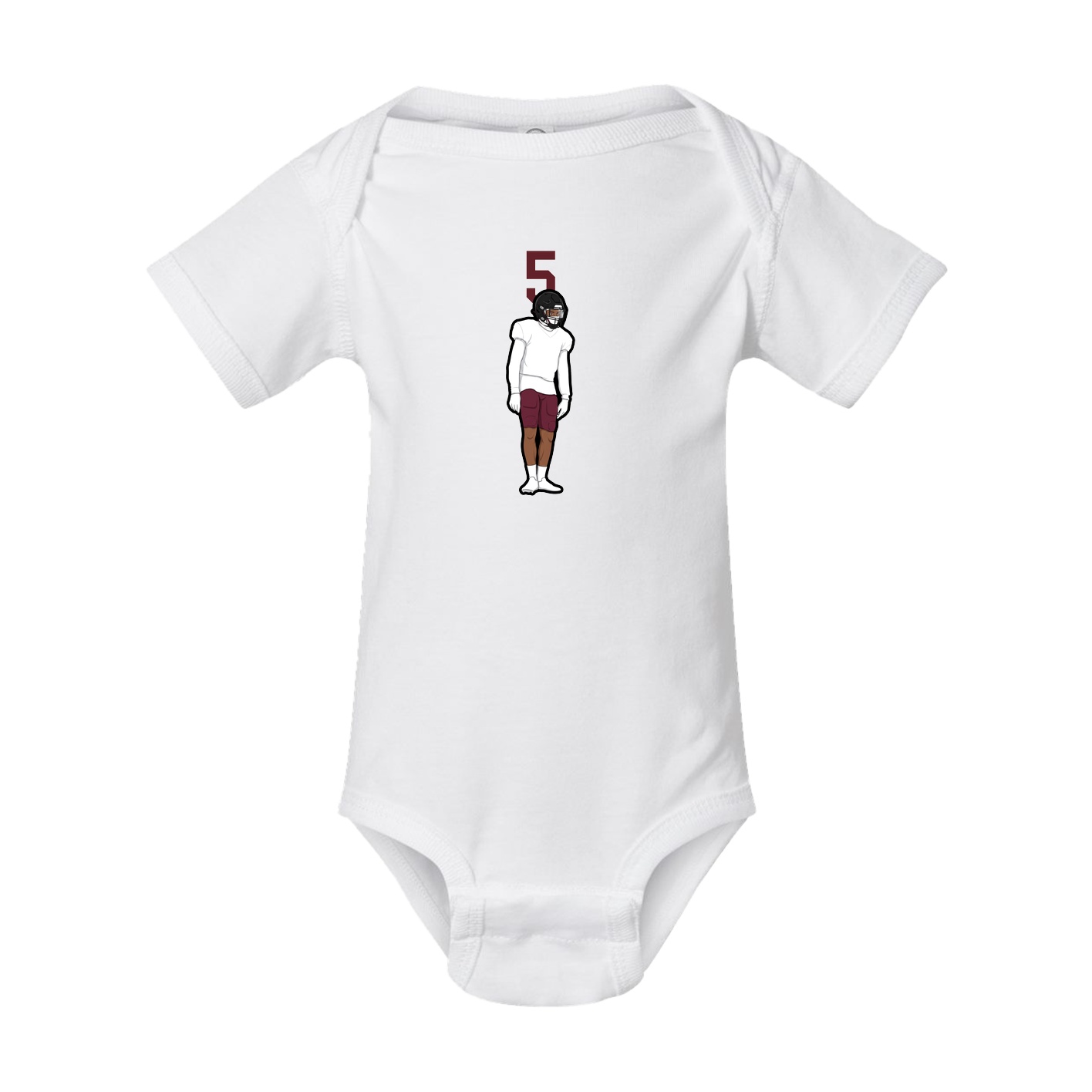 Baby Onesie — Number Top in White