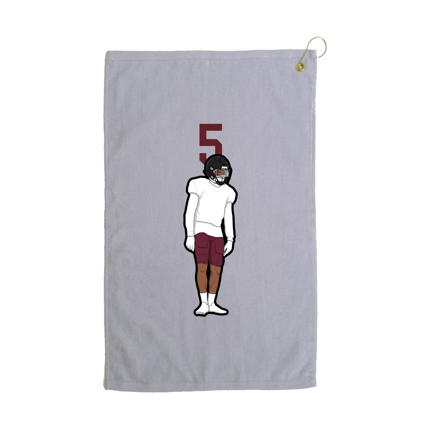 Golf Towel — Number Top in Grey