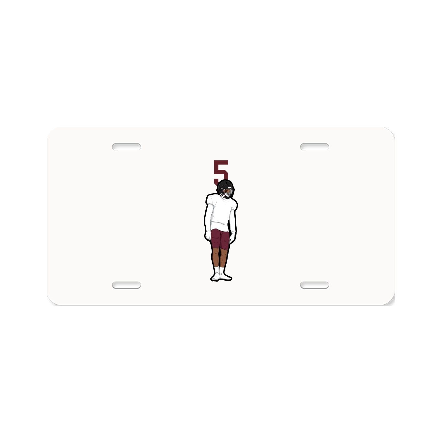 License Plate — Number Top in Classic