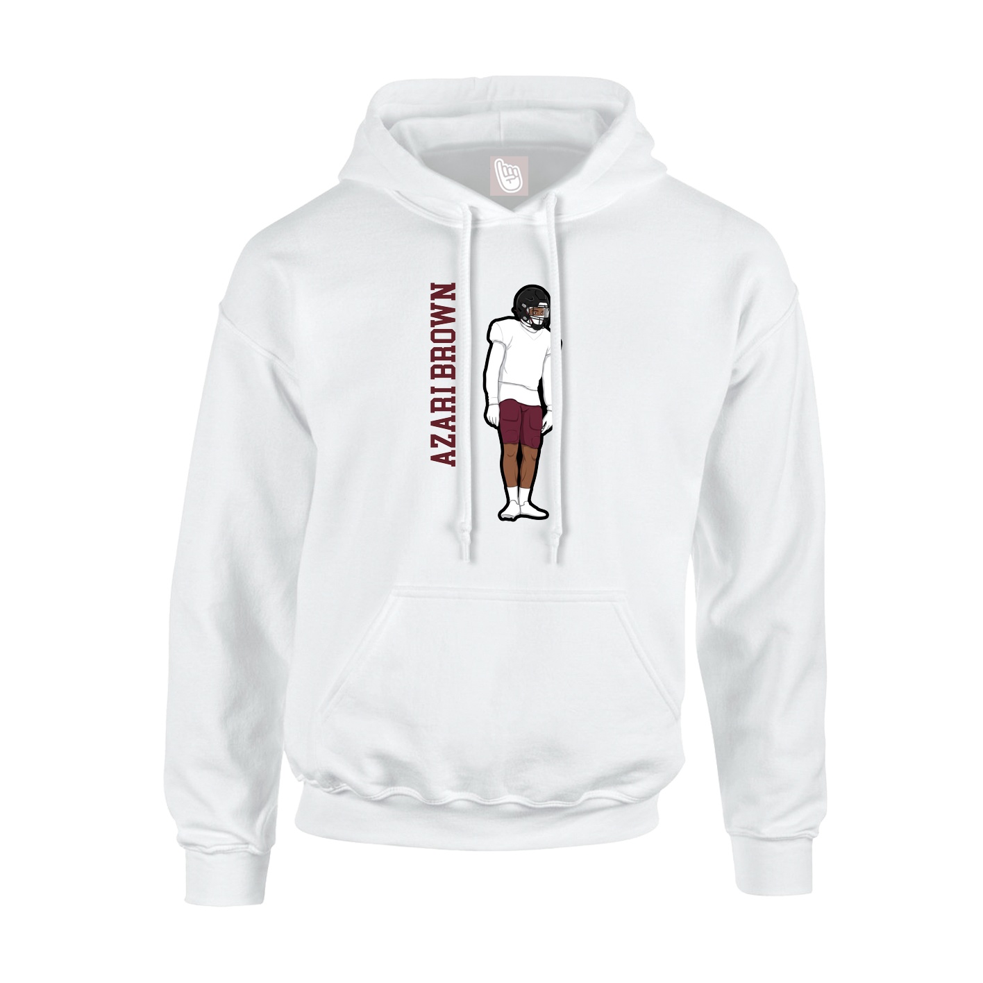 Hoodie — Name Vertical in White