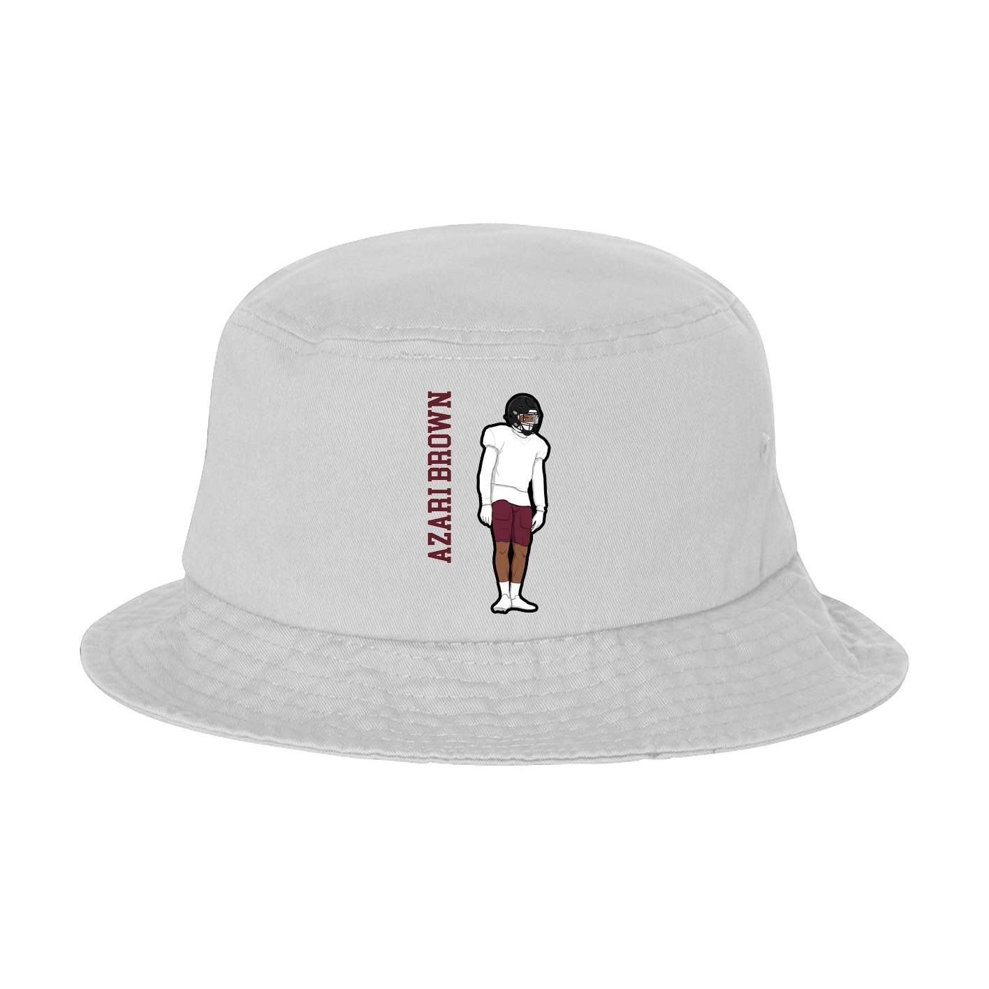 Bucket Cap — Name Vertical in White