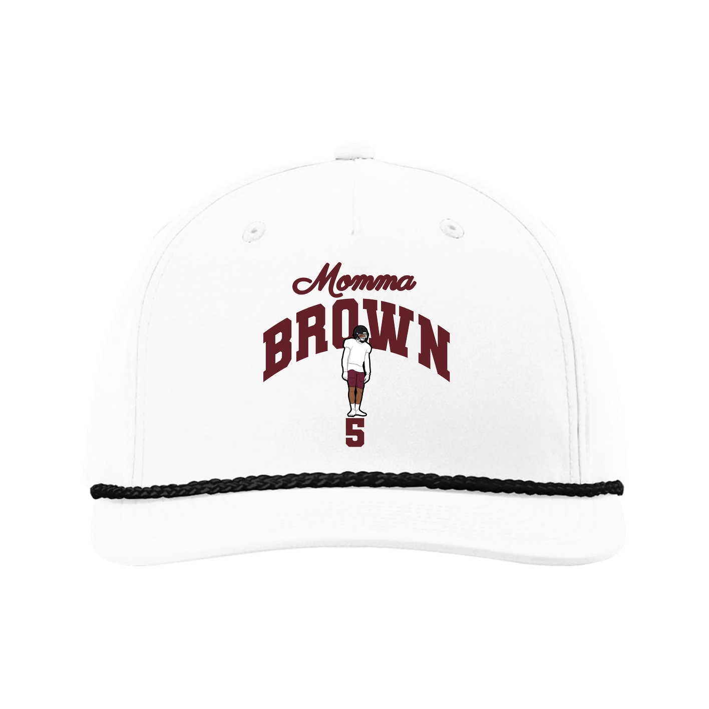 Five-Panel Classic Rope Cap — Mothers Day Arch in White
