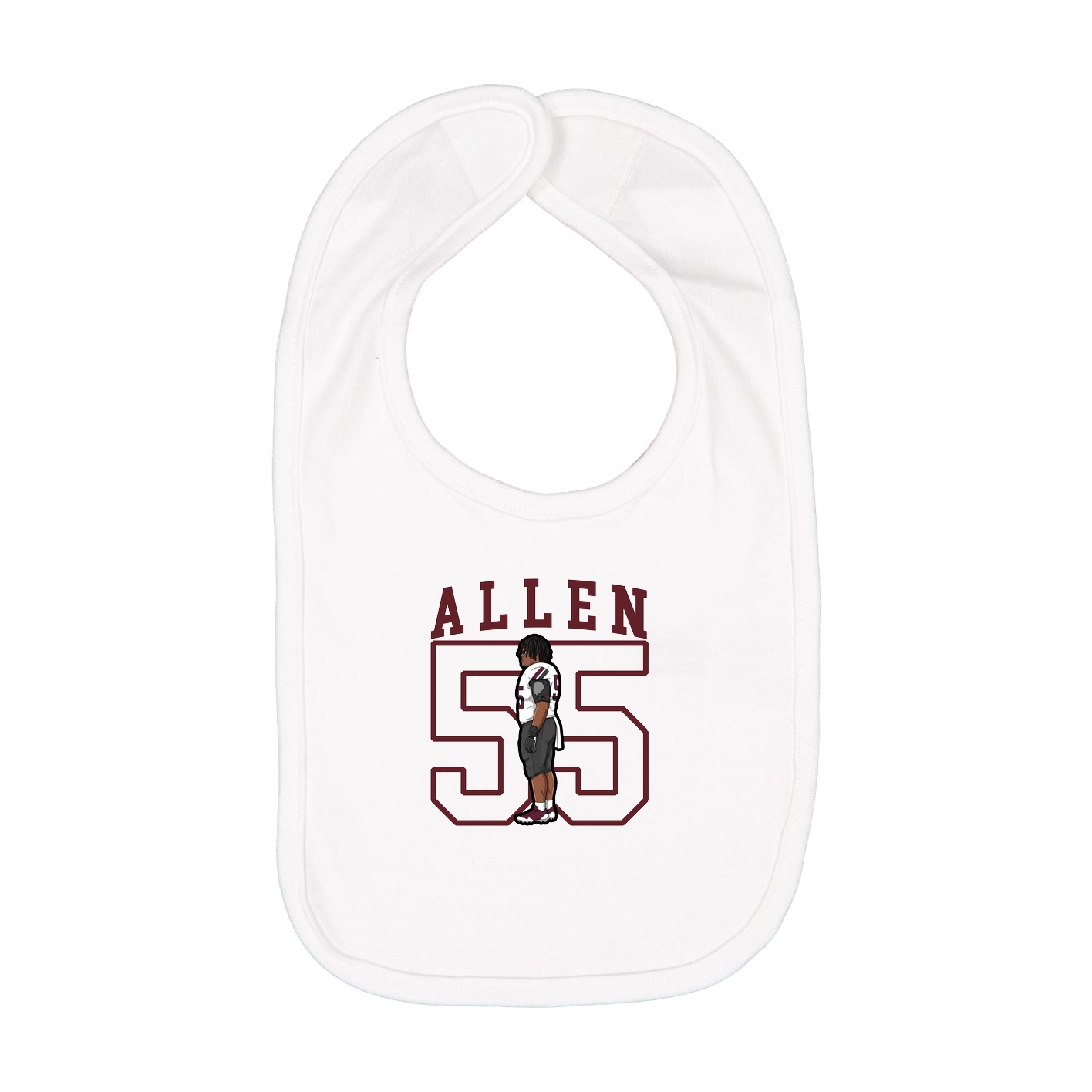 Infant Bib — Shirsey in White