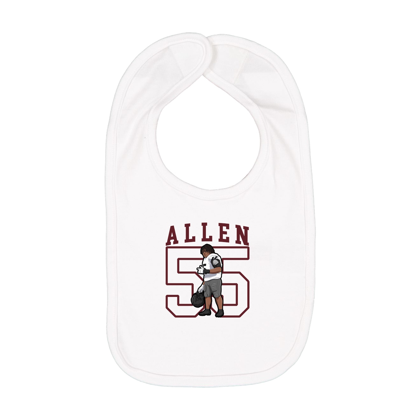 Infant Bib — Shirsey in White