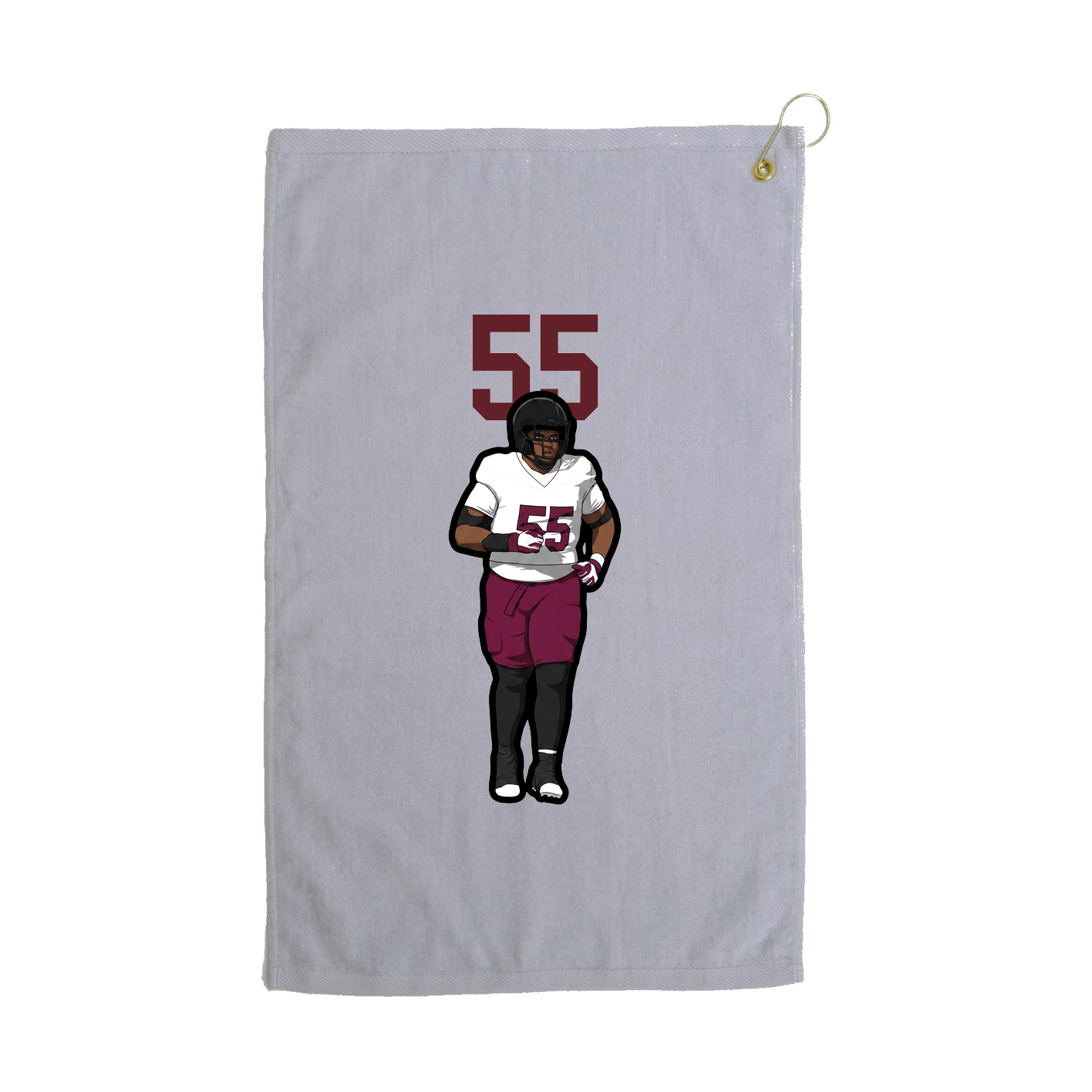 Golf Towel — Number Top in Grey
