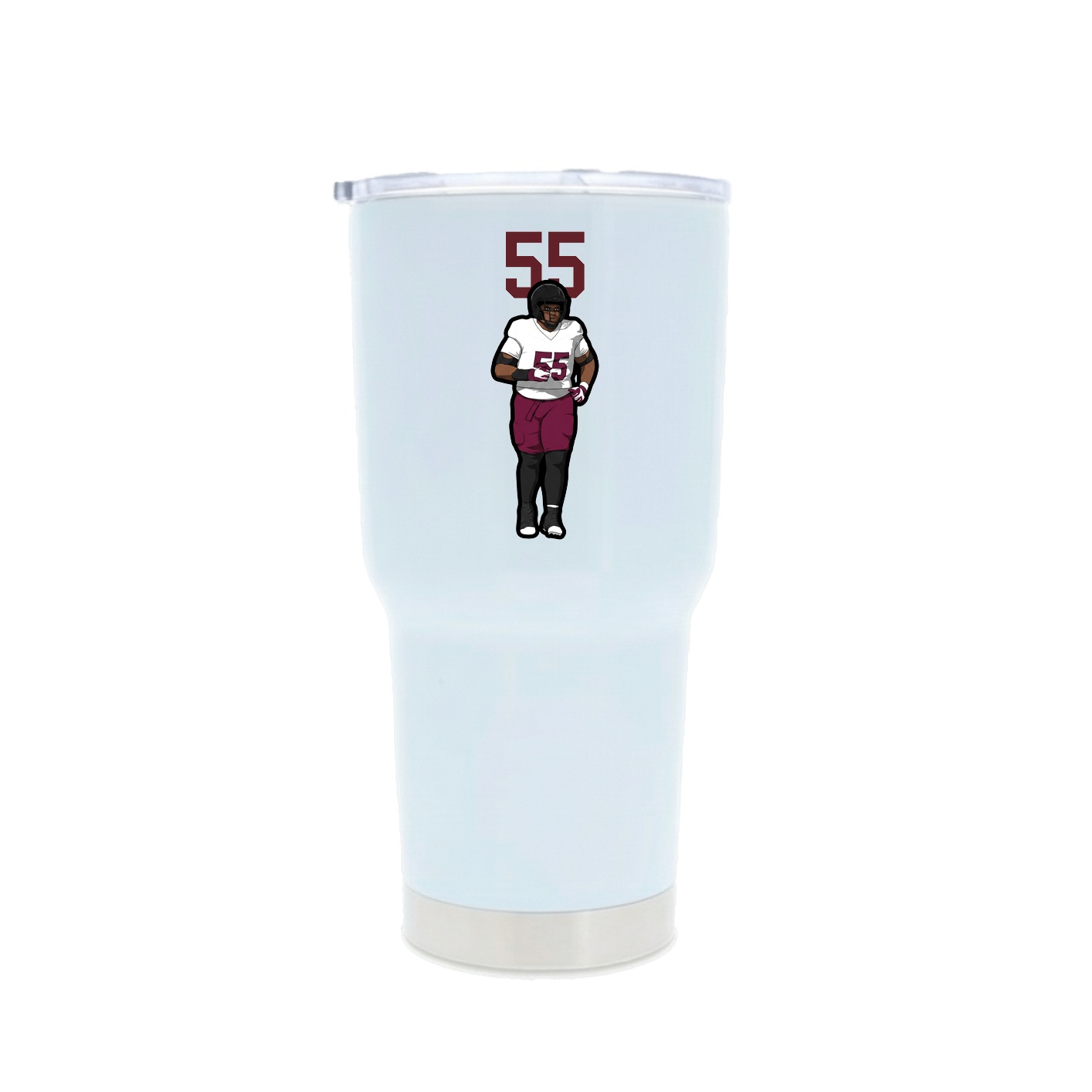 30oz Stainless Steel Tumbler — Number Top in White