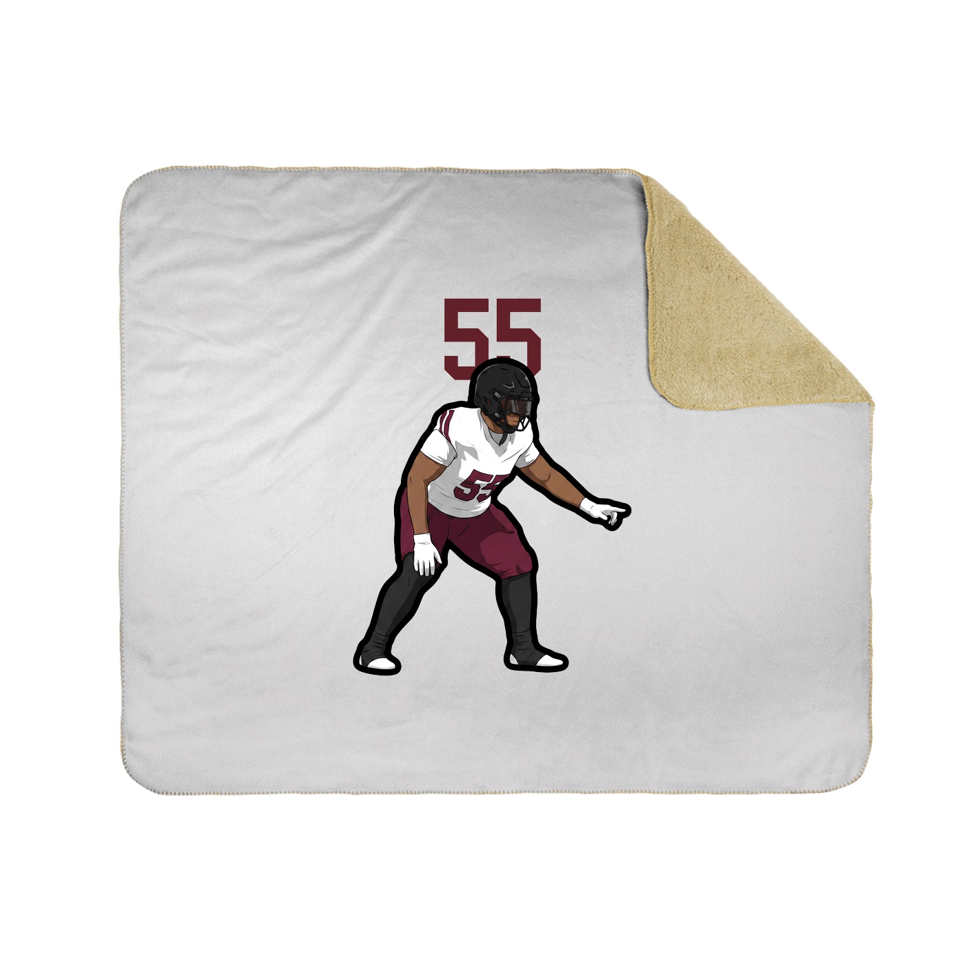 Throw Blanket — Number Top in White