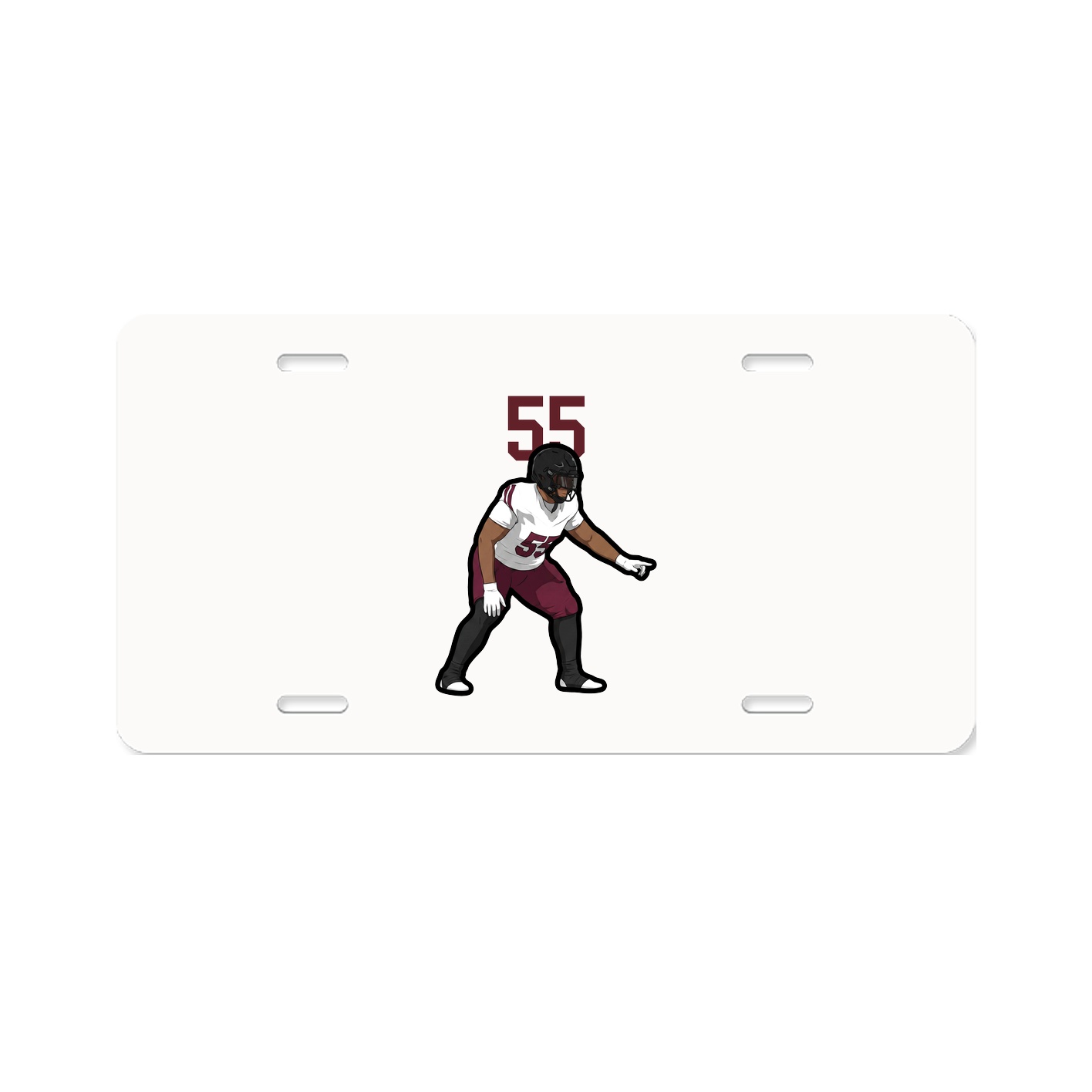License Plate — Number Top in Classic