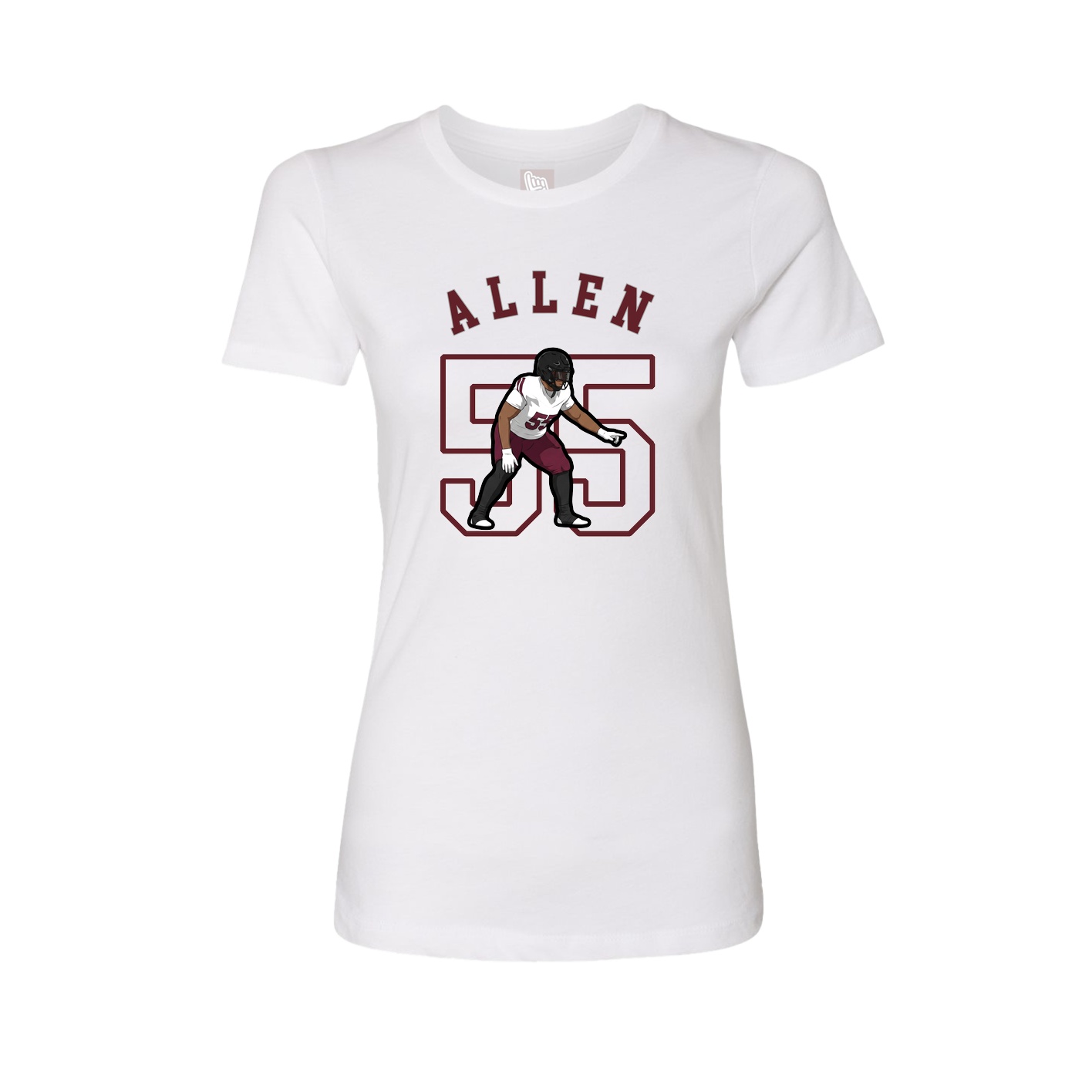 Fitted Women's Tee — Shirsey Arch in White