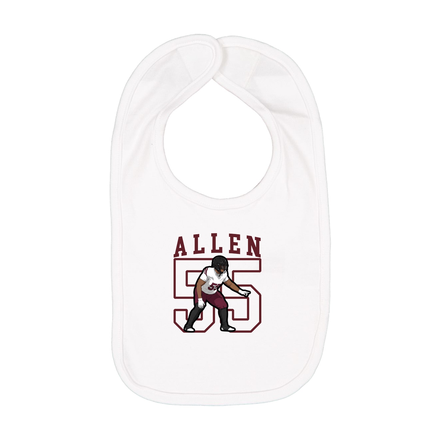 Infant Bib — Shirsey in White
