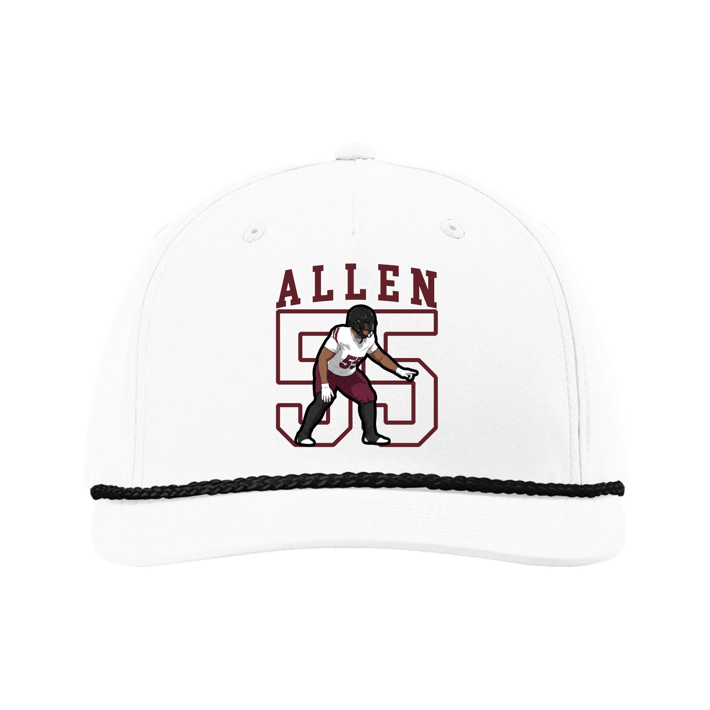 Five-Panel Classic Rope Cap — Shirsey in White
