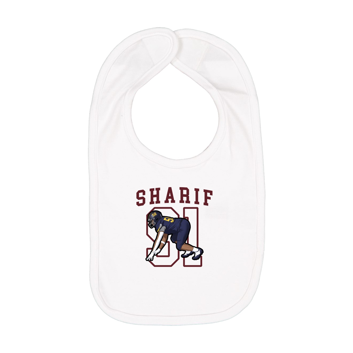 Infant Bib — Shirsey in White