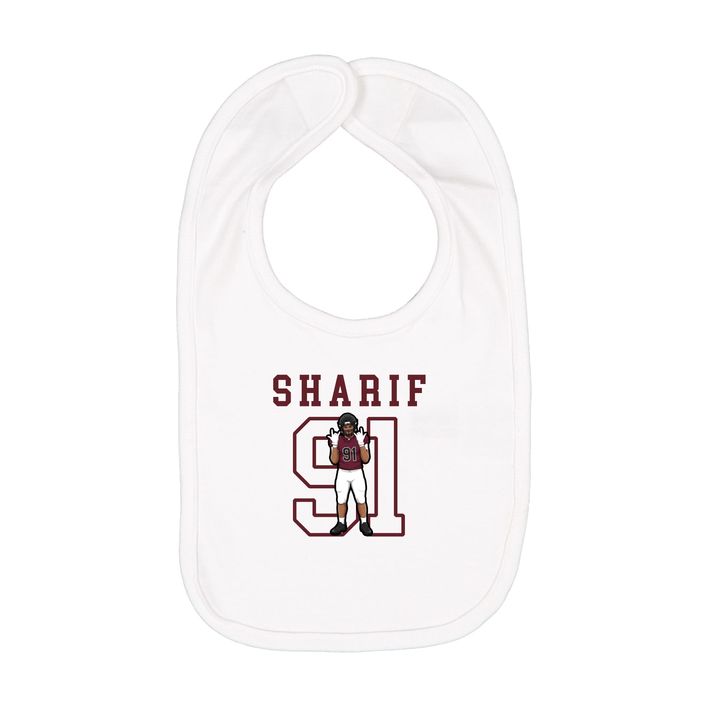 Infant Bib — Shirsey in White